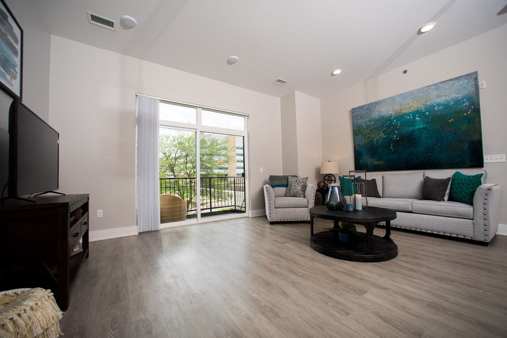 Living Room at Gateway at Belknap Apartments in Grand Rapids, MI