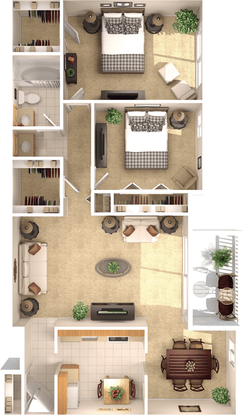 Two Bedroom Floorplan