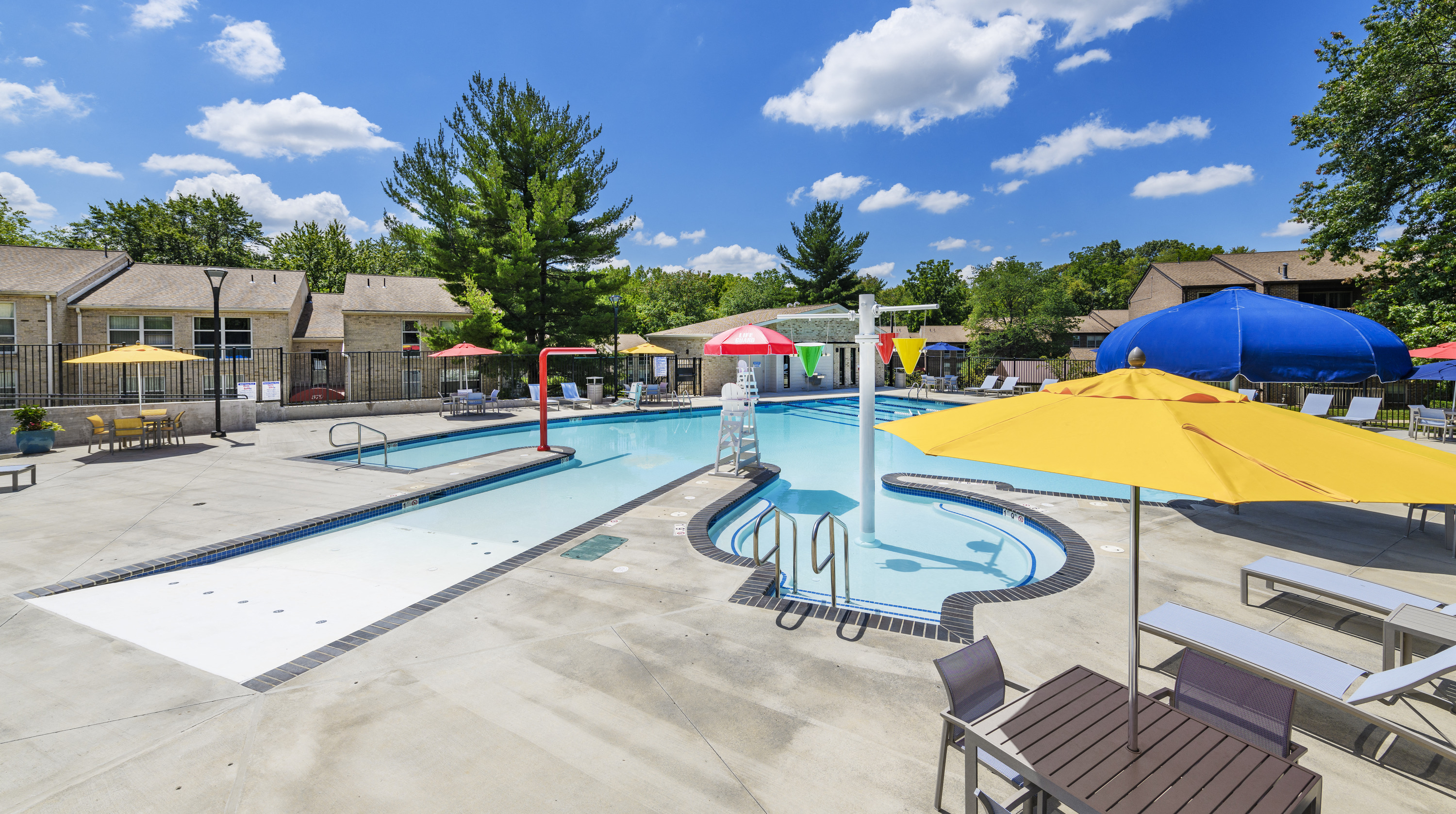 Pool with Lap Lanes, Beach Entry with Bubbling Jets, Waterfall with dumping buckets