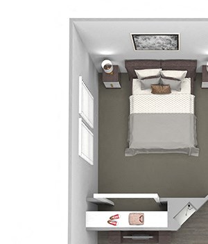 Nona Park Village - A - Anise - 1 bedroom - 1 bath - 3D Floor Plans Nona Park Village - A - Anise - 1 bedroom - 1 bath - 3D Floor Plans