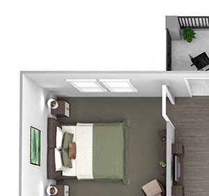 Nona Park Village - B2 (Jasmin) - 2 bedroom - 2 bath - 3D Floor Plan Nona Park Village - B2 (Jasmin) - 2 bedroom - 2 bath - 3D Floor Plan