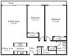 2 Bed 1 Bath Large