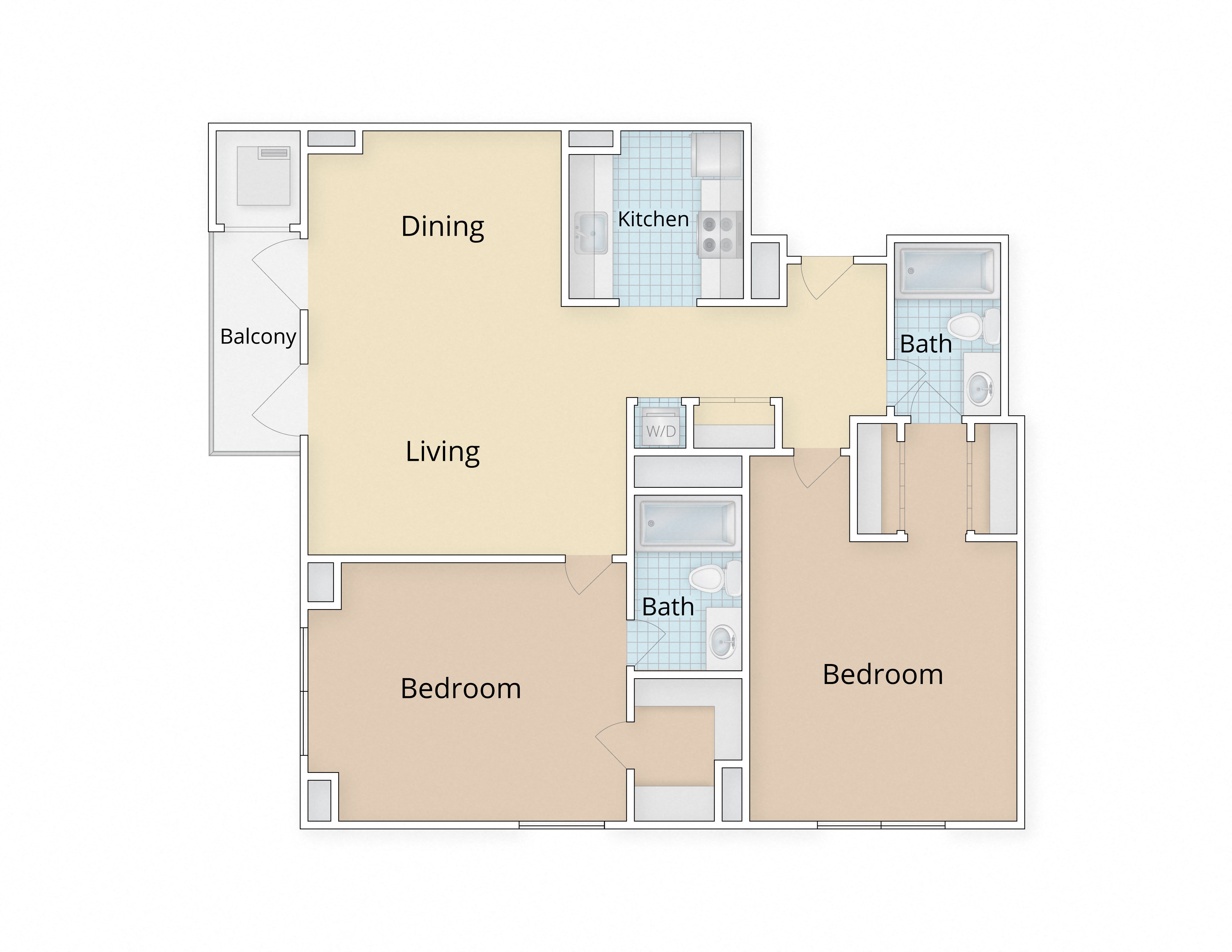 Floor Plans | 1 Bedroom Apartments in Gaithersburg MD | 2 ...