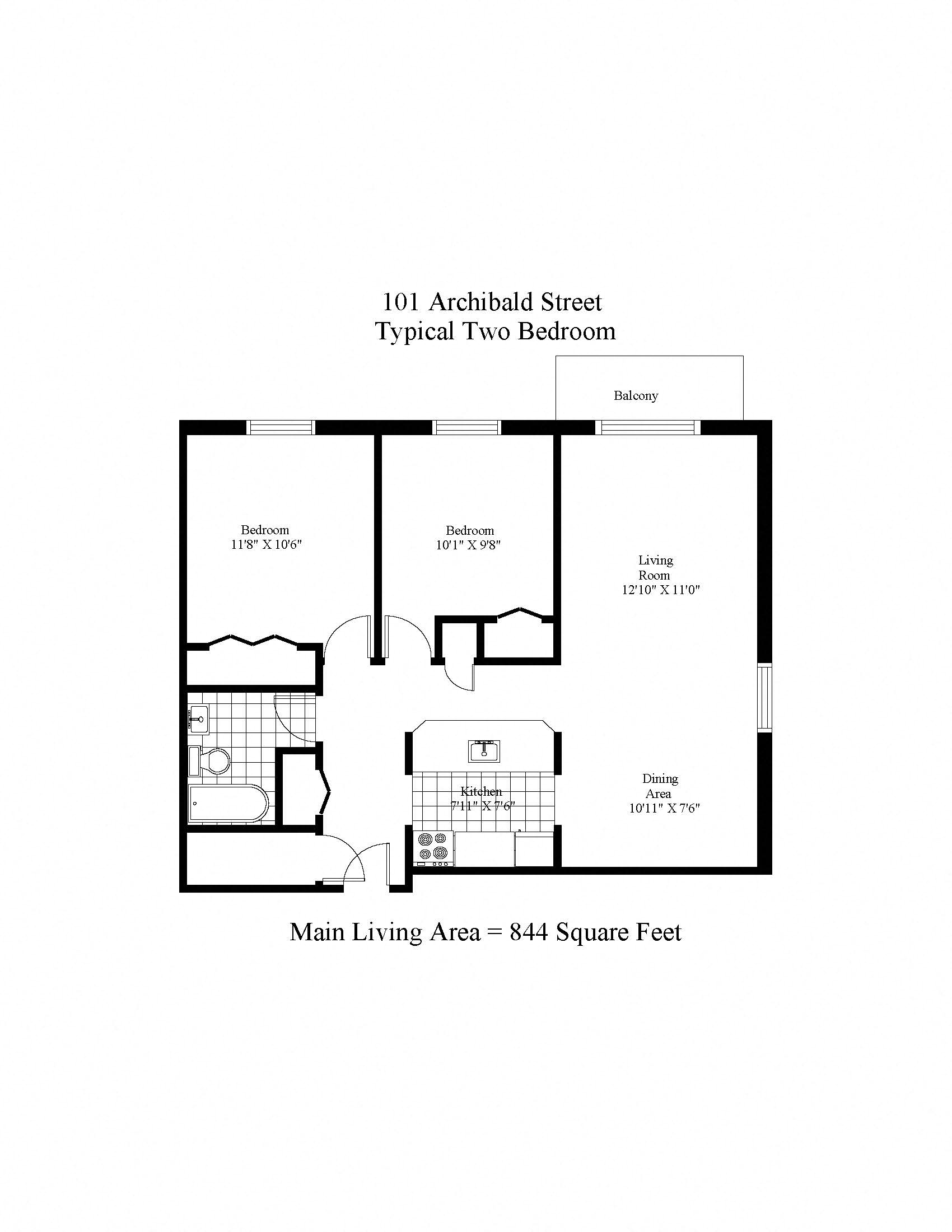 101 Archibald Two Bedroom A Image