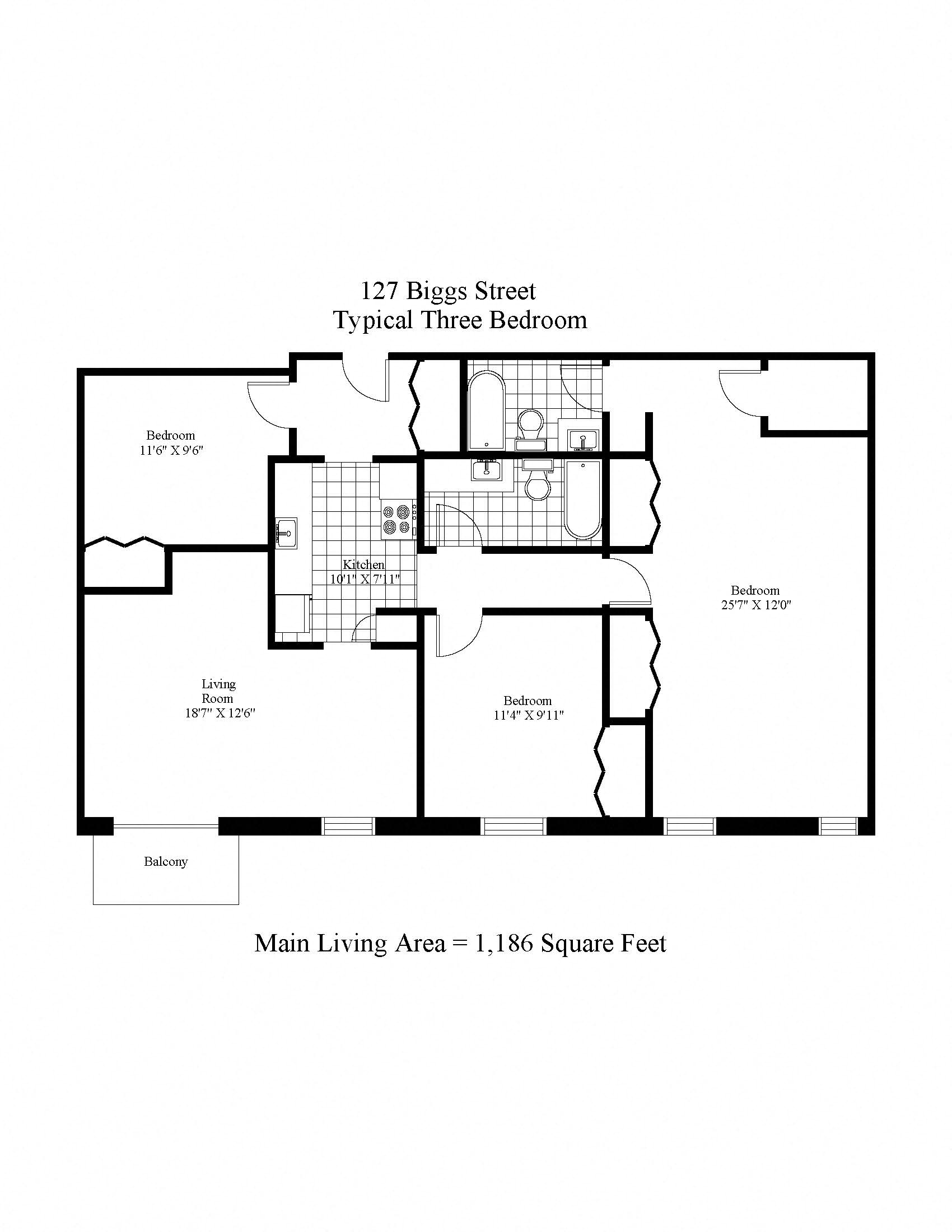 127 Biggs Street Three Bedroom + Balcony Image