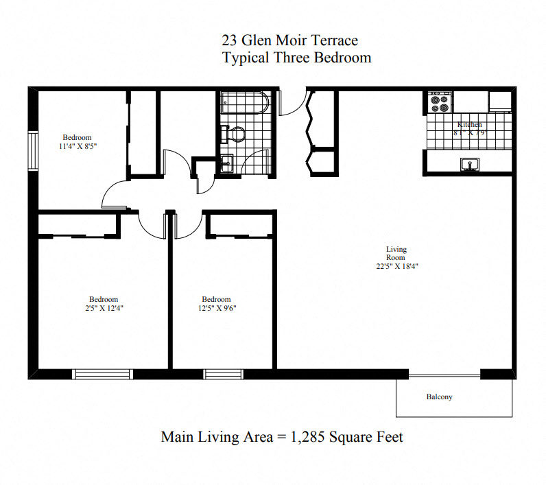 Typical 3 Bedroom Floor Plan