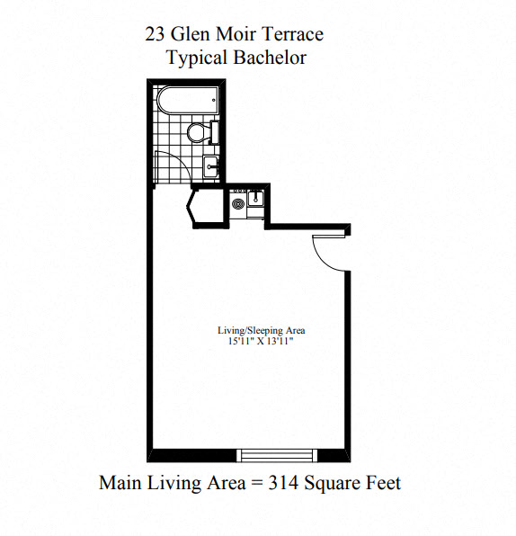 Typical Bachelor Floor Plan