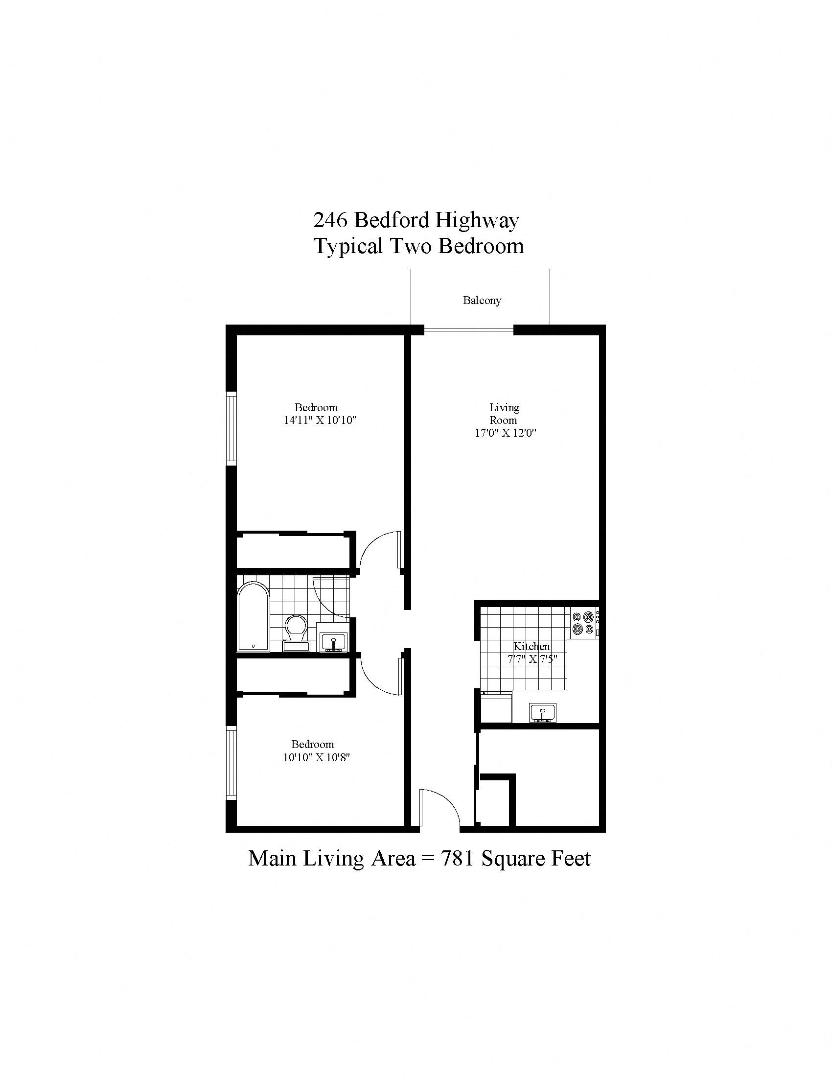 Two Bedroom + Balcony