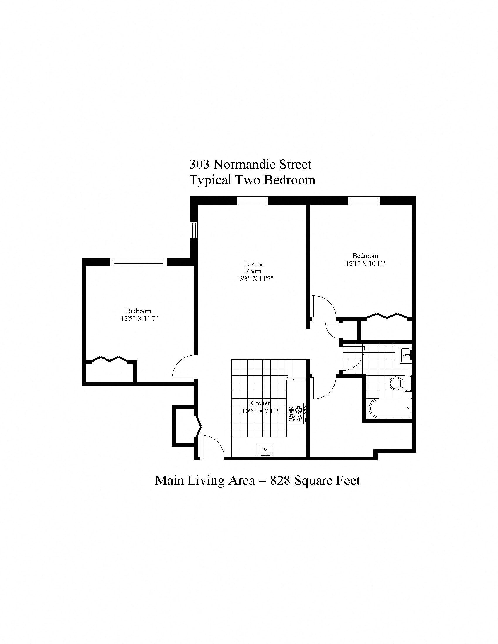 303 Normandie Street Two Bedroom A Image