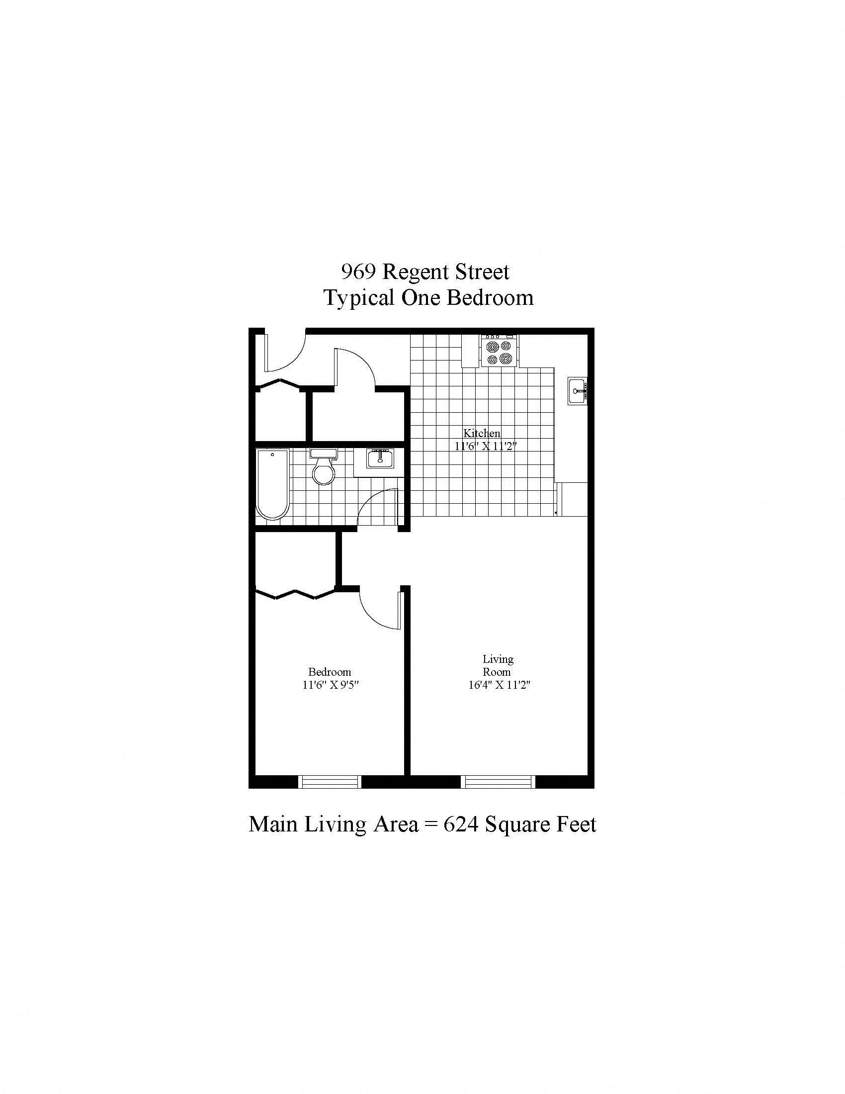 969 Regent One Bedroom Image