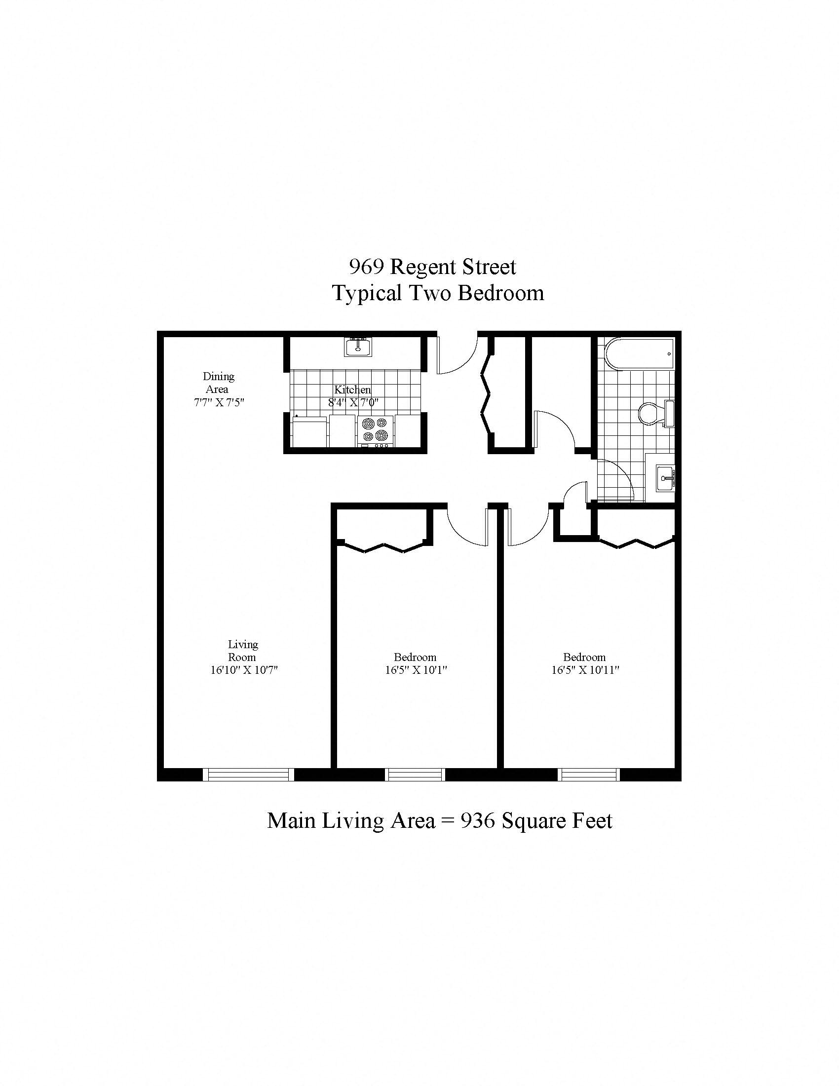 969 Regent Two Bedroom A Image