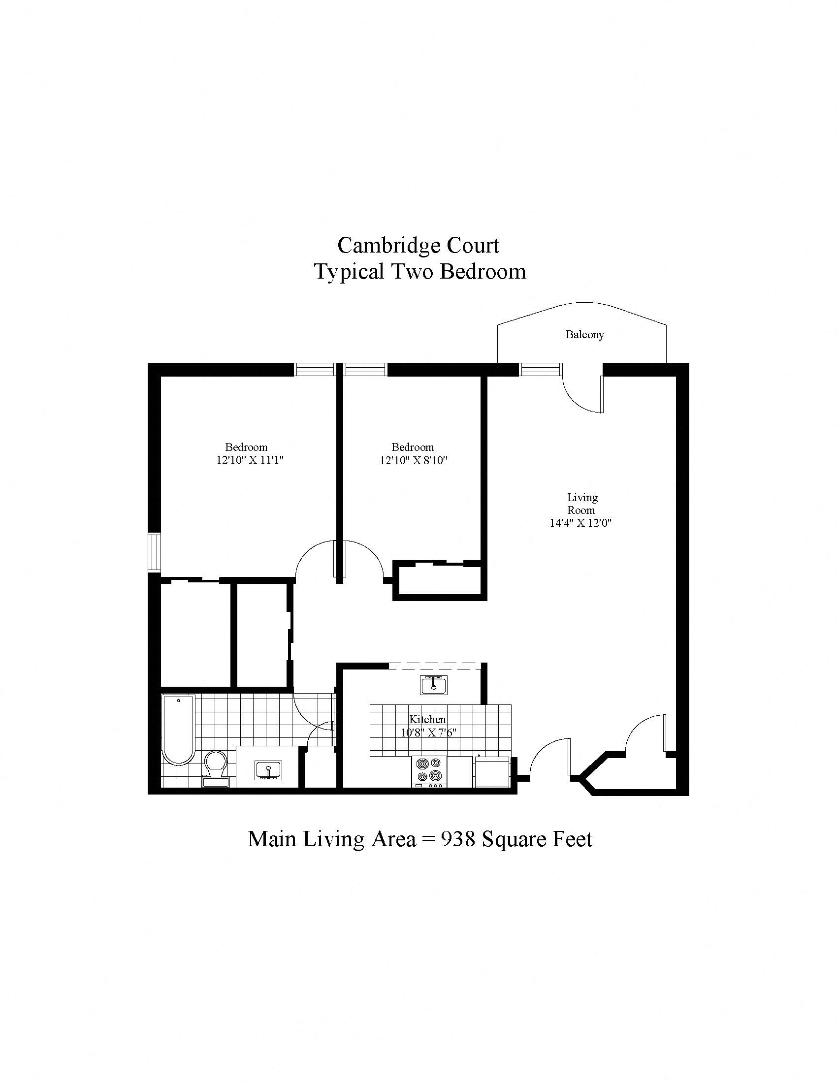 Cambridge Court Two Bedroom A Image