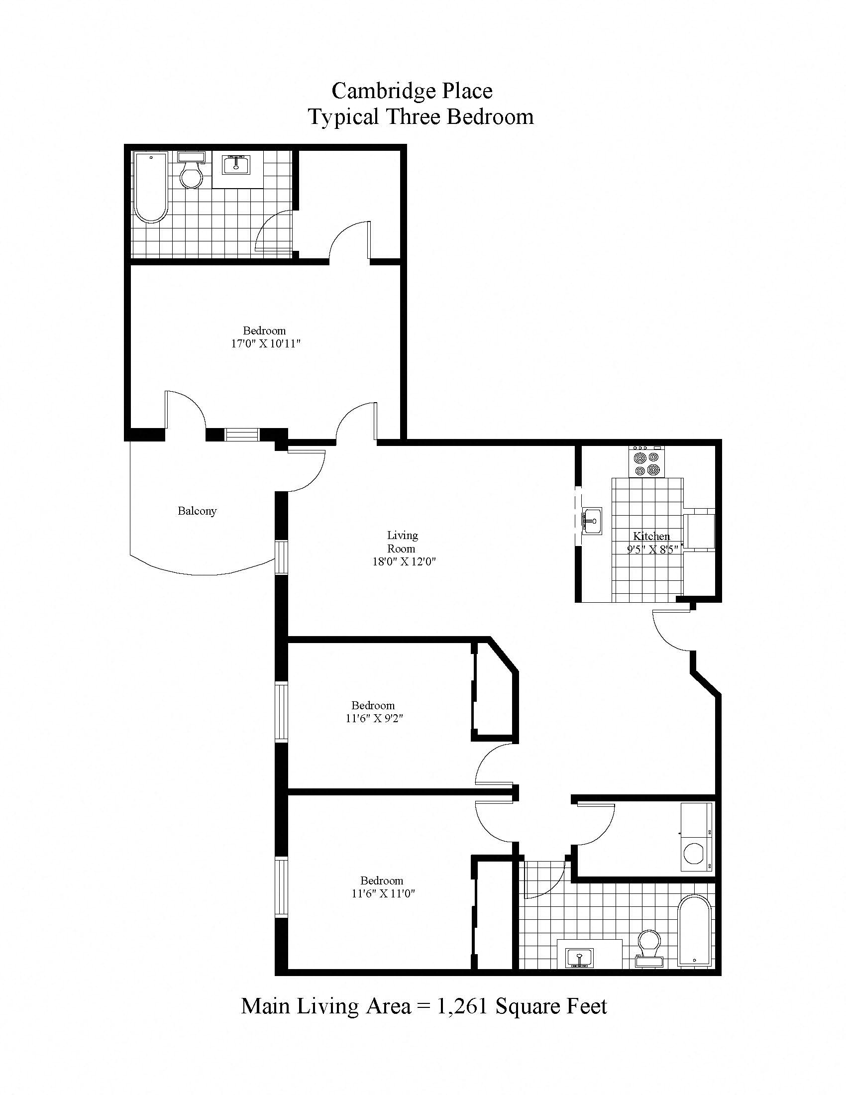 Cambridge Place Three Bedroom Image