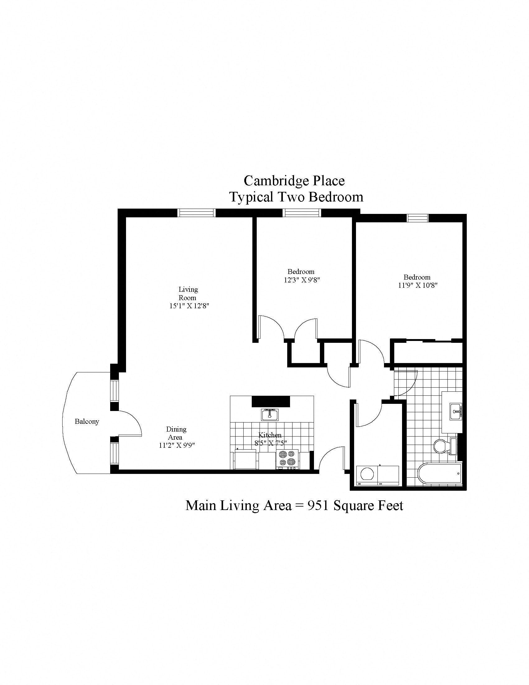 Cambridge Place Two Bedroom Image