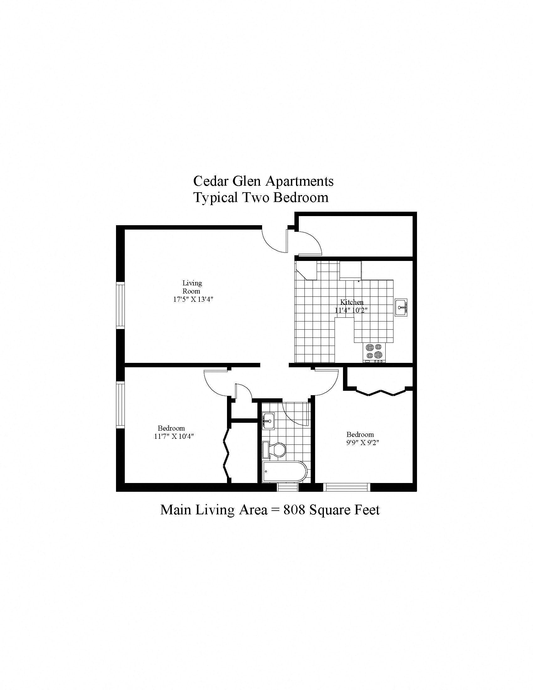 Cedar Glen Two Bedroom A Image