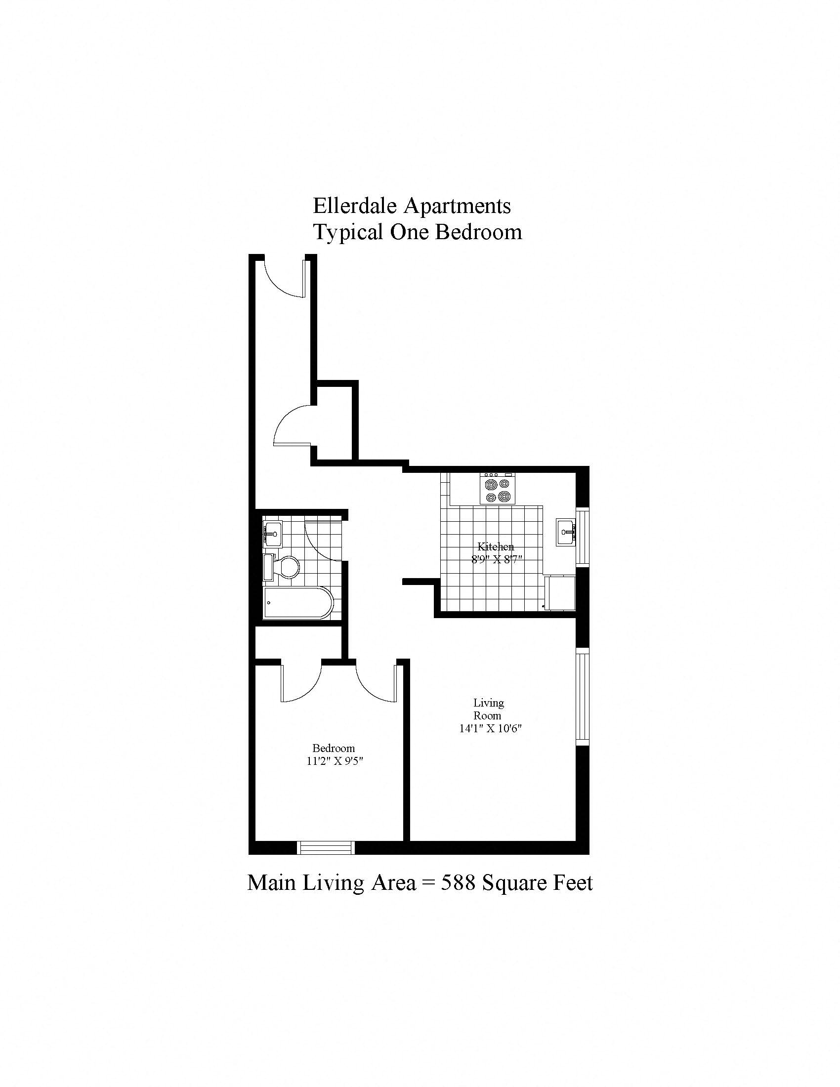 Ellerdale One Bedroom Image