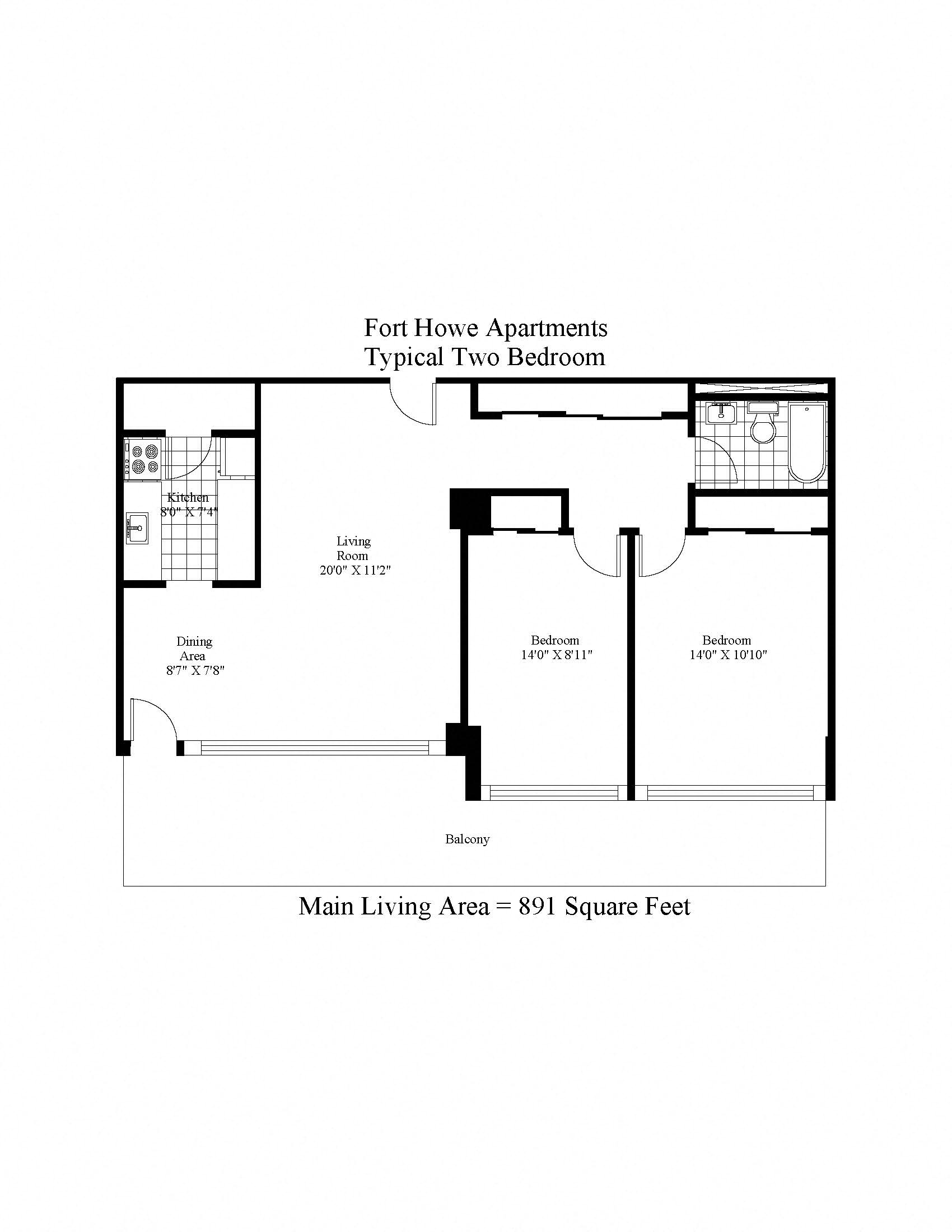Fort Howe Two Bedroom Image