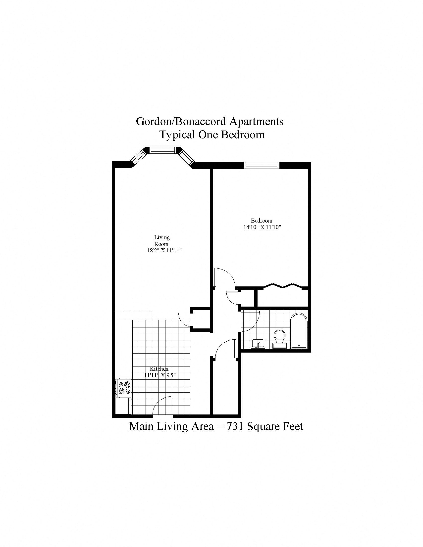 Gordon/Bonaccord One Bedroom Image