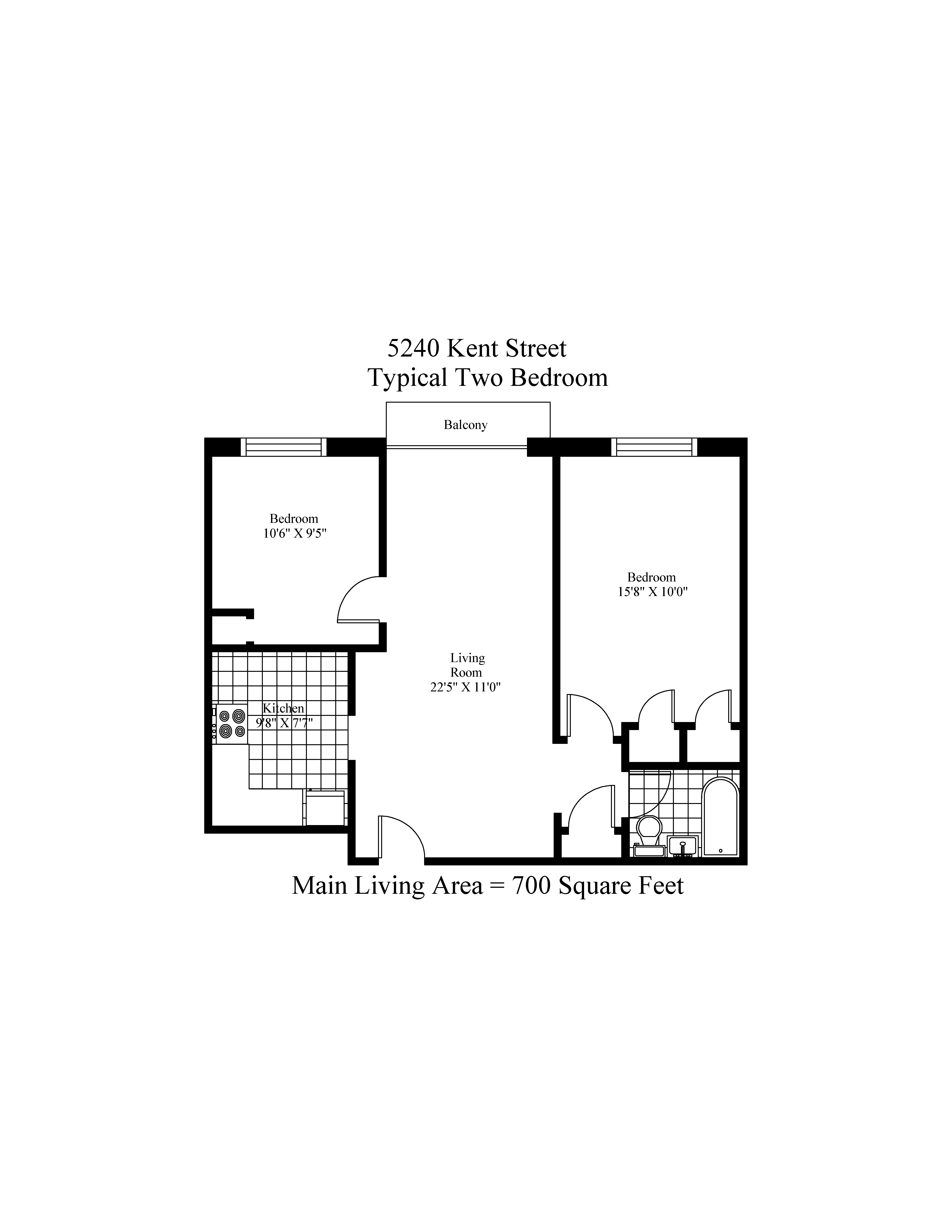 Typical 2 Bedroom Floor Plan