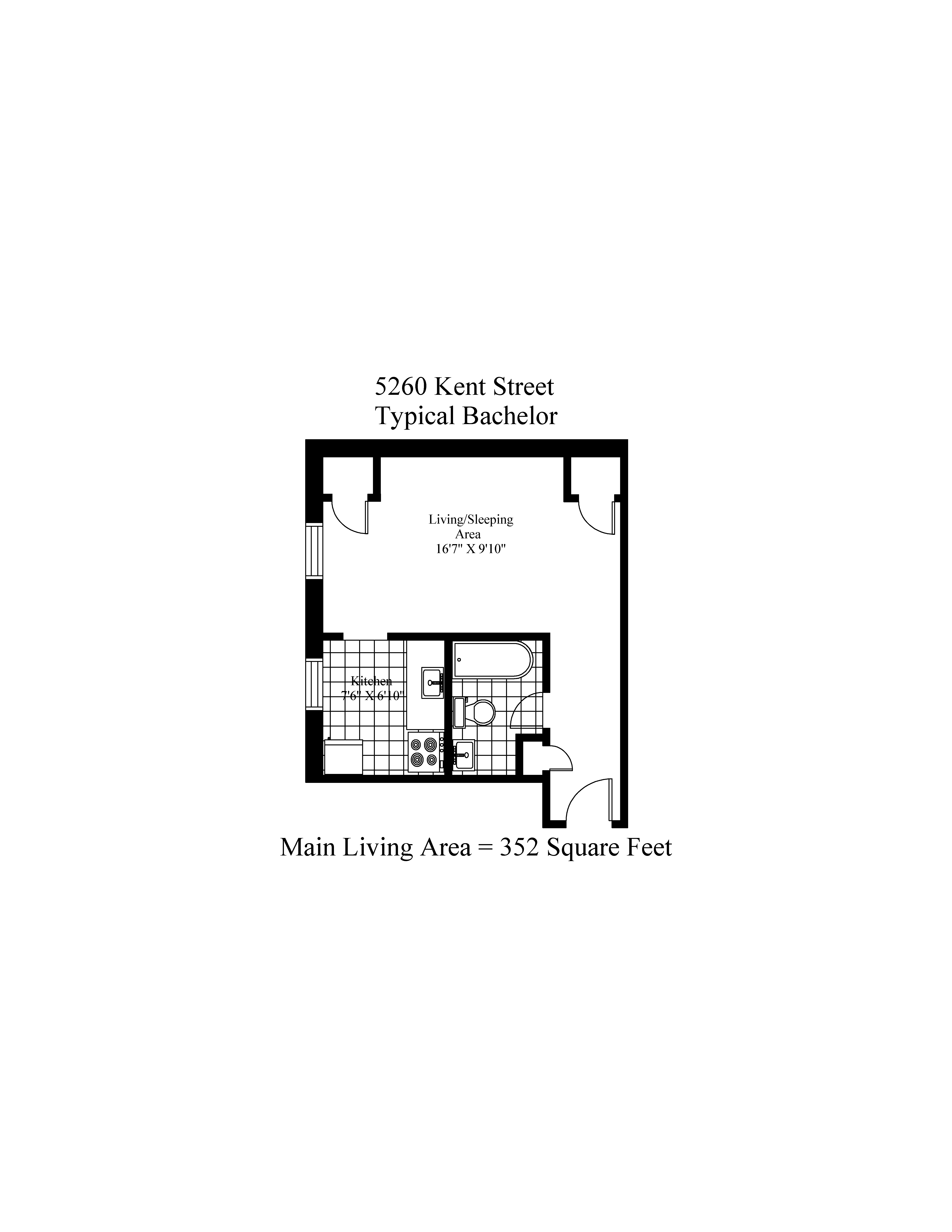 Typical Bachelor Floor Plan