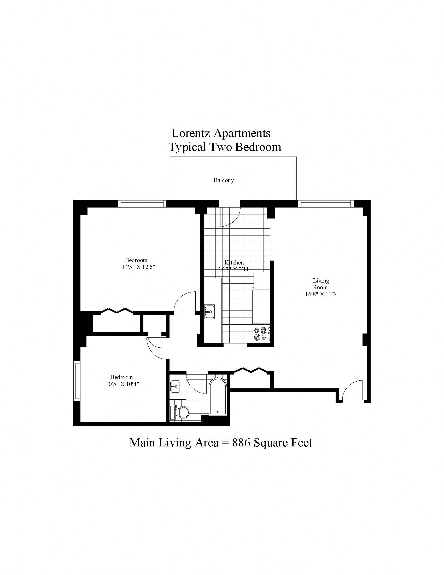 Lorentz Apartments Two Bedroom A Image