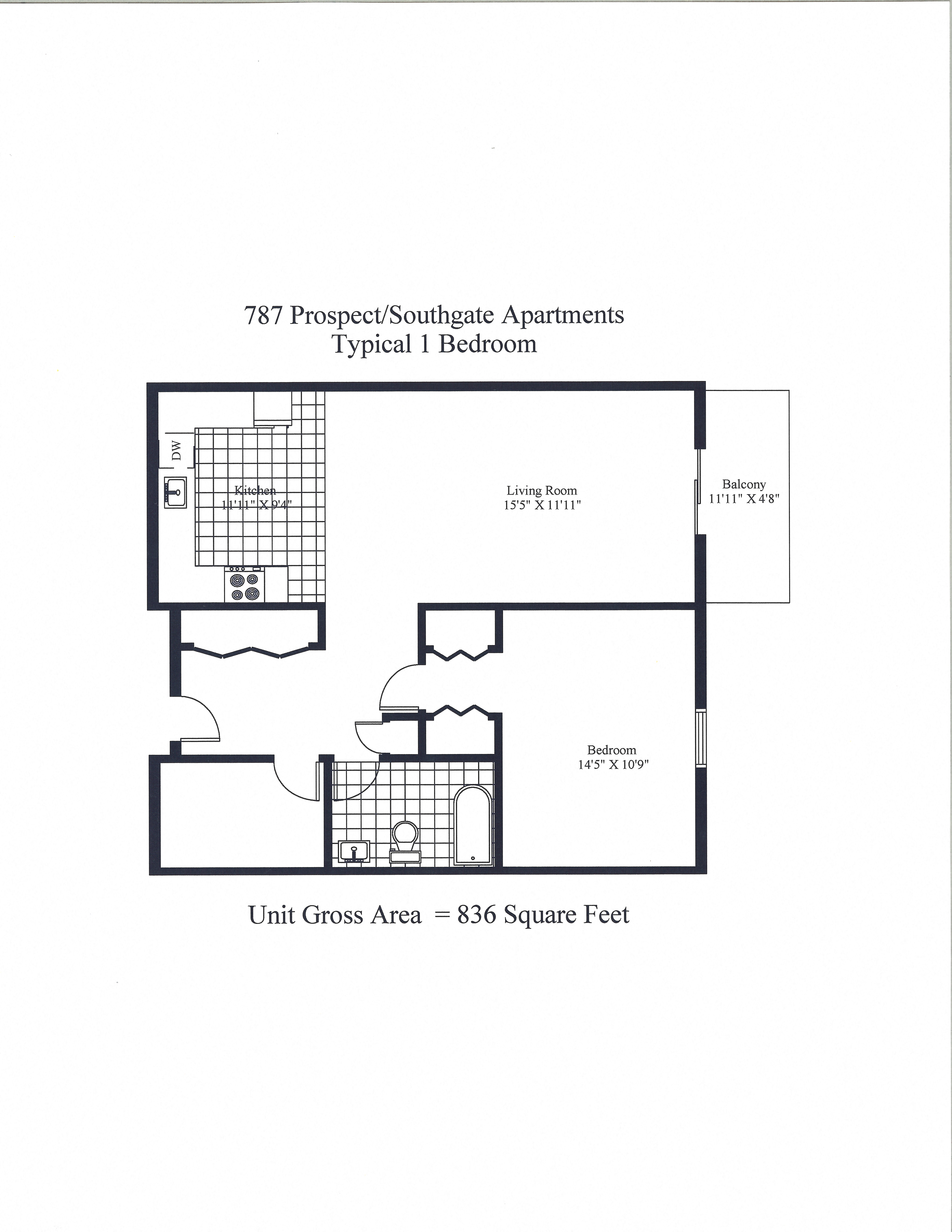 Southgate Apartments One Bedroom Image