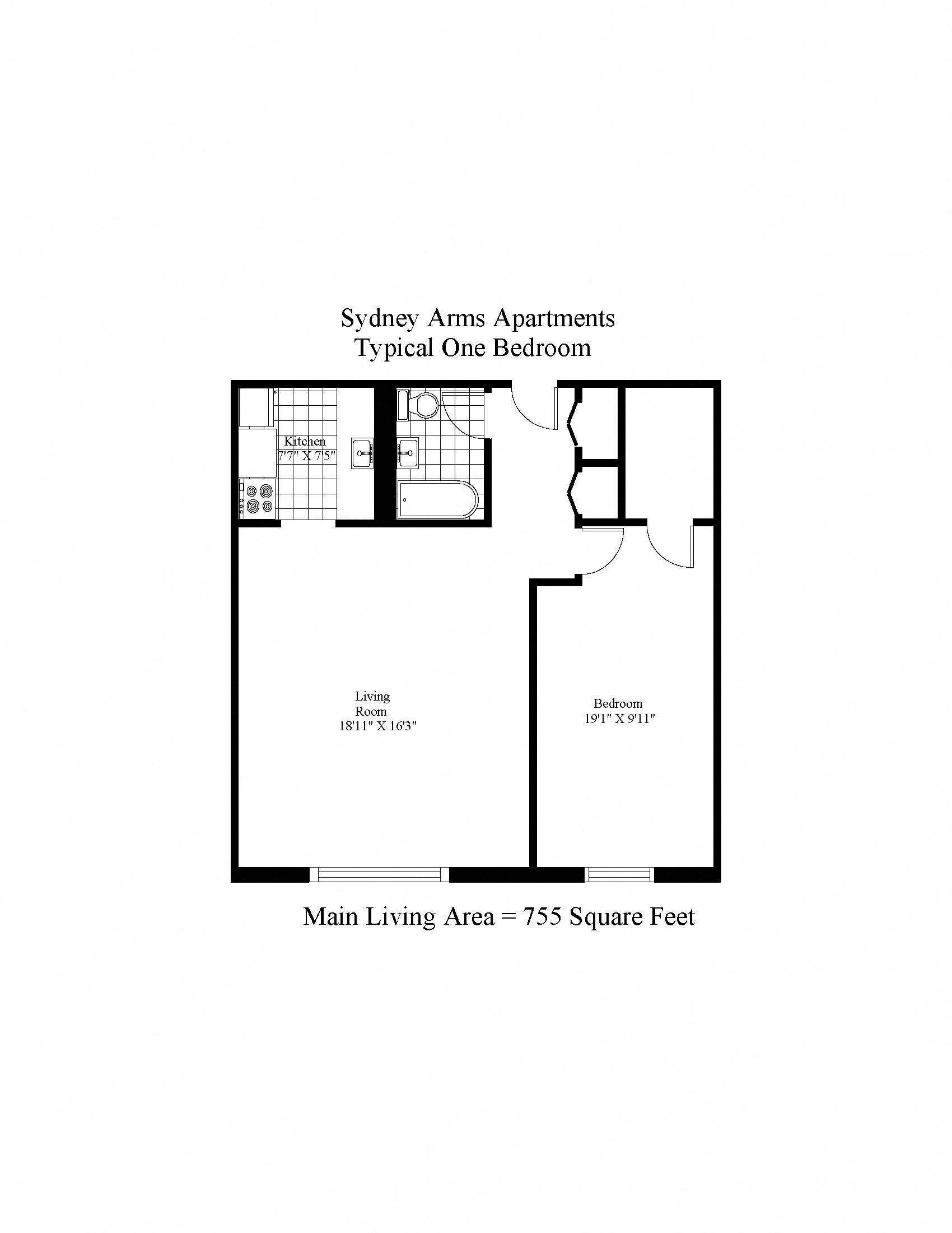Sydney Arms One Bedroom Image