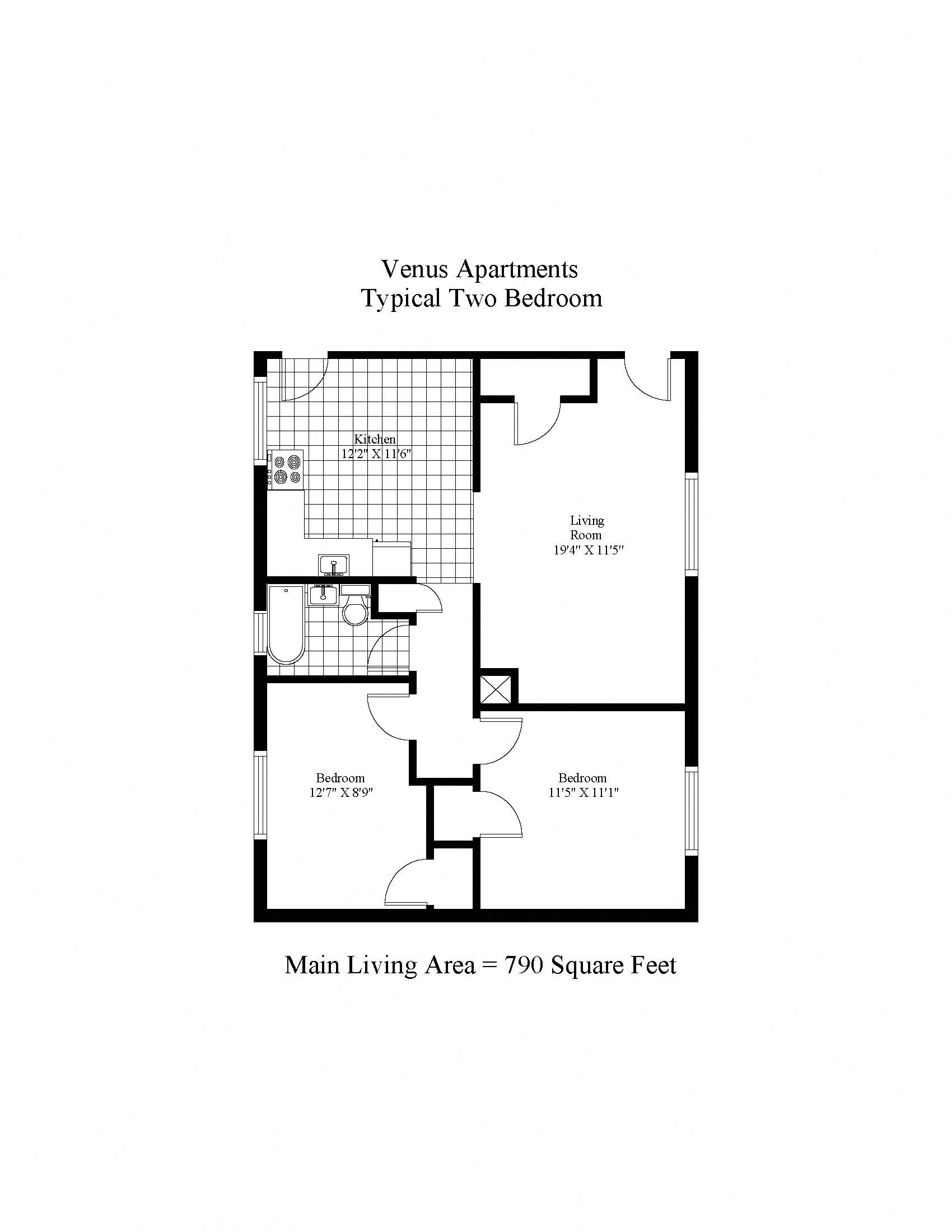 Venus Apartments Two Bedroom Image