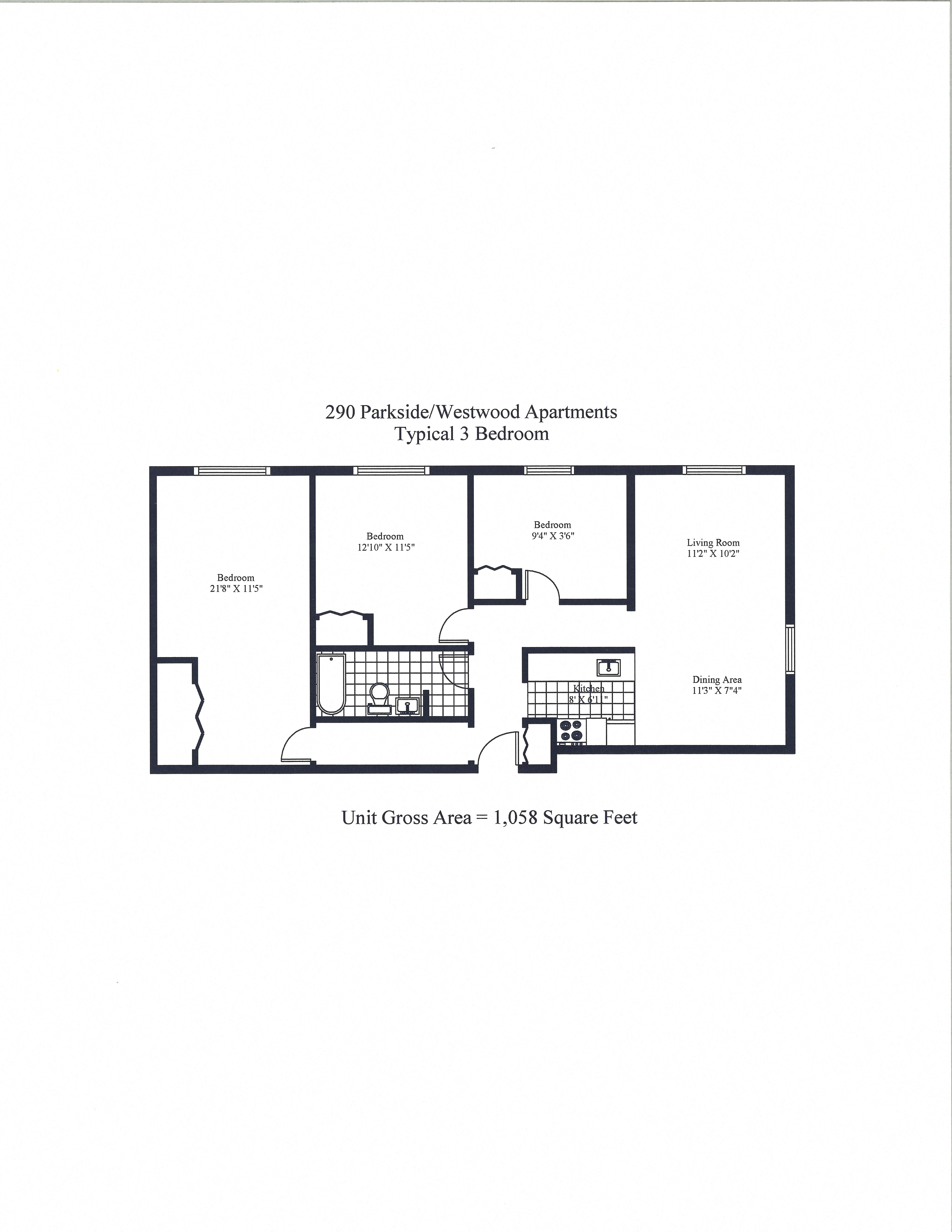 Westwood Apartments Three Bedrooms