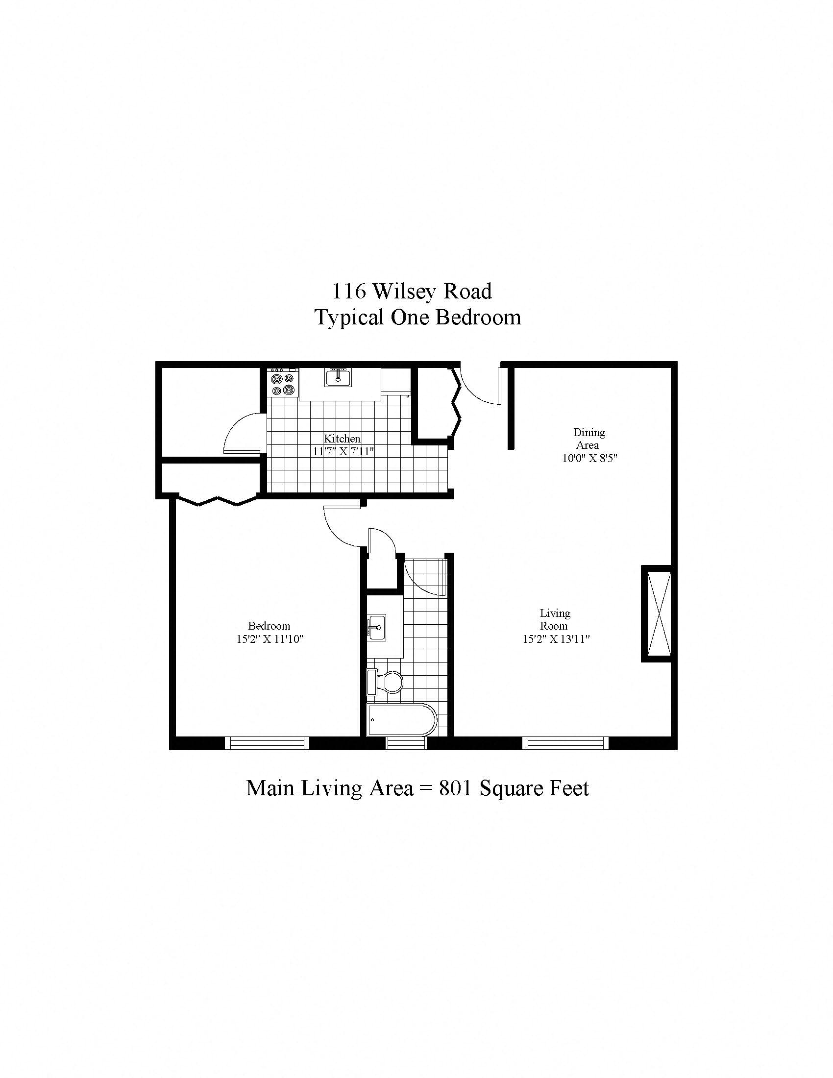 116 WIlsey Road One Bedroom Image