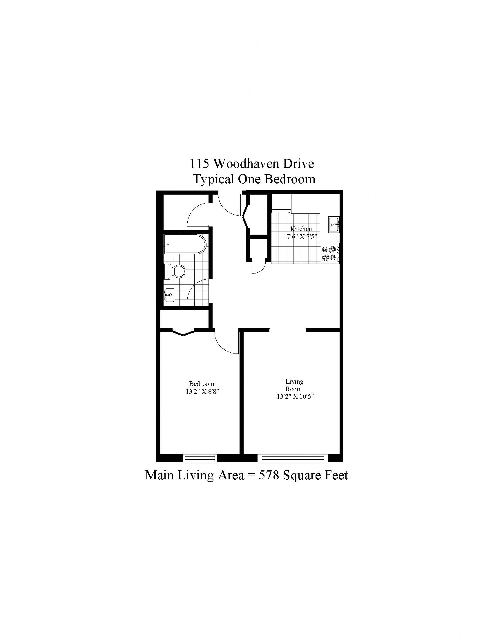 Woodhaven Apartments One Bedroom Image