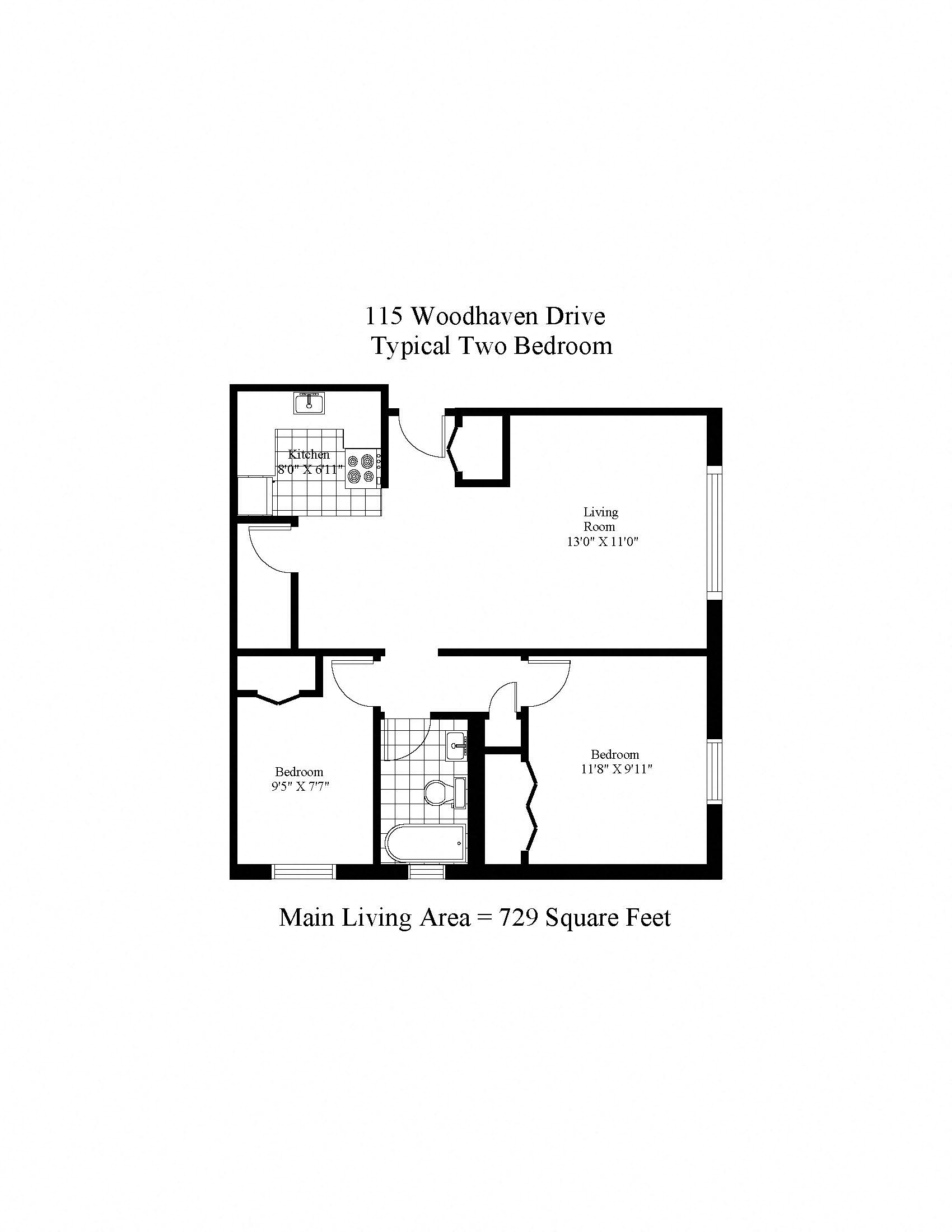 Woodhaven Apartments Two Bedroom Image