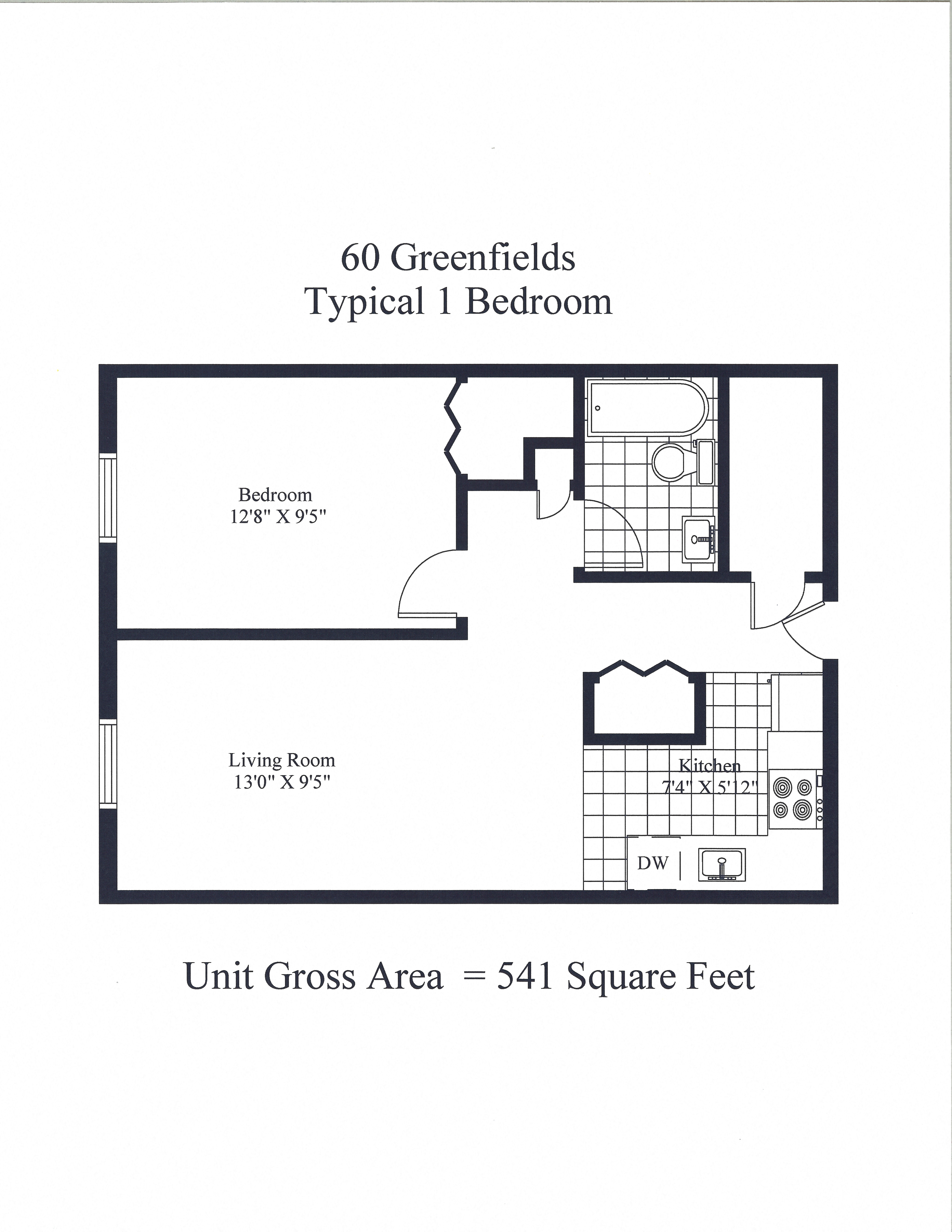 60 Greenfields One Bedroom Image