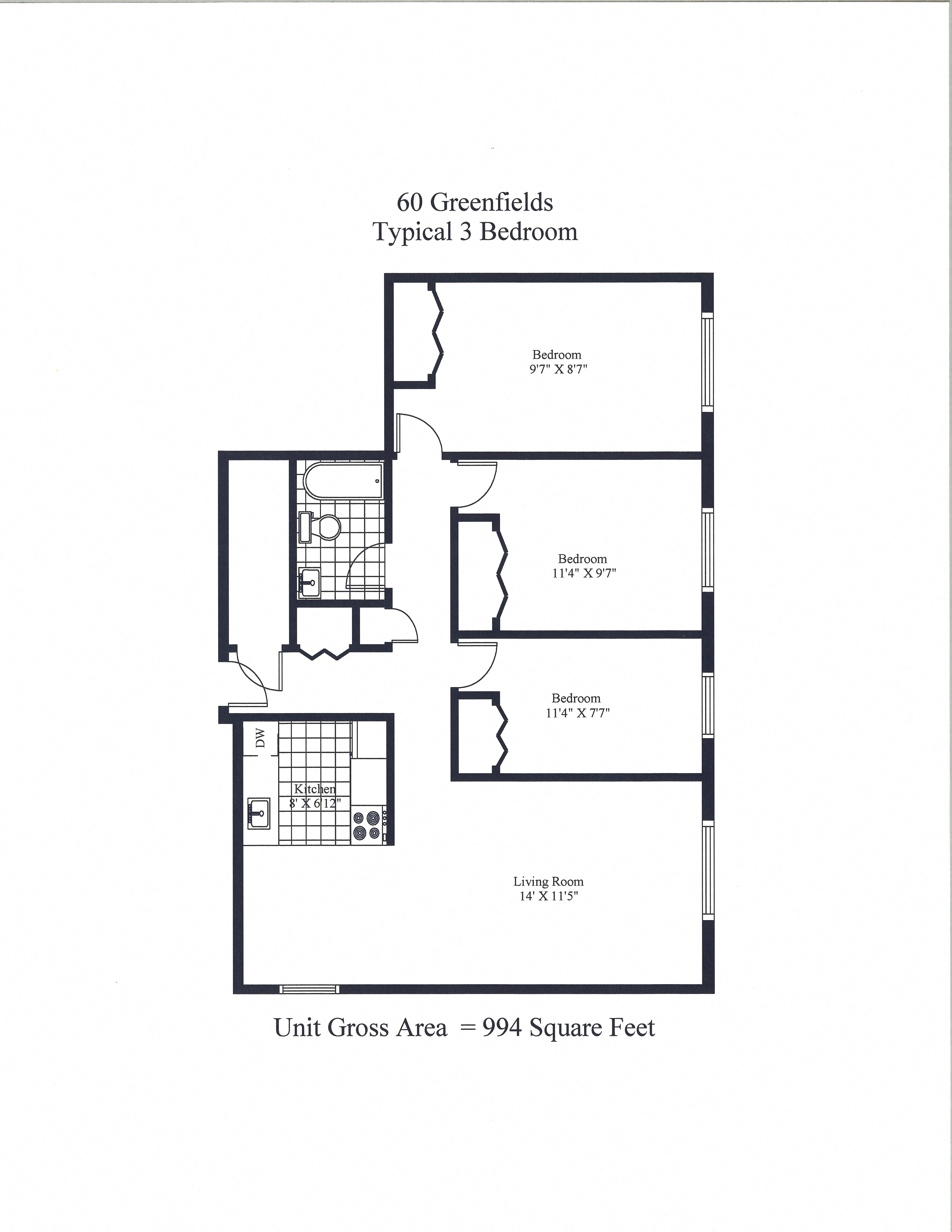 60 Greenfields Three Bedroom Image