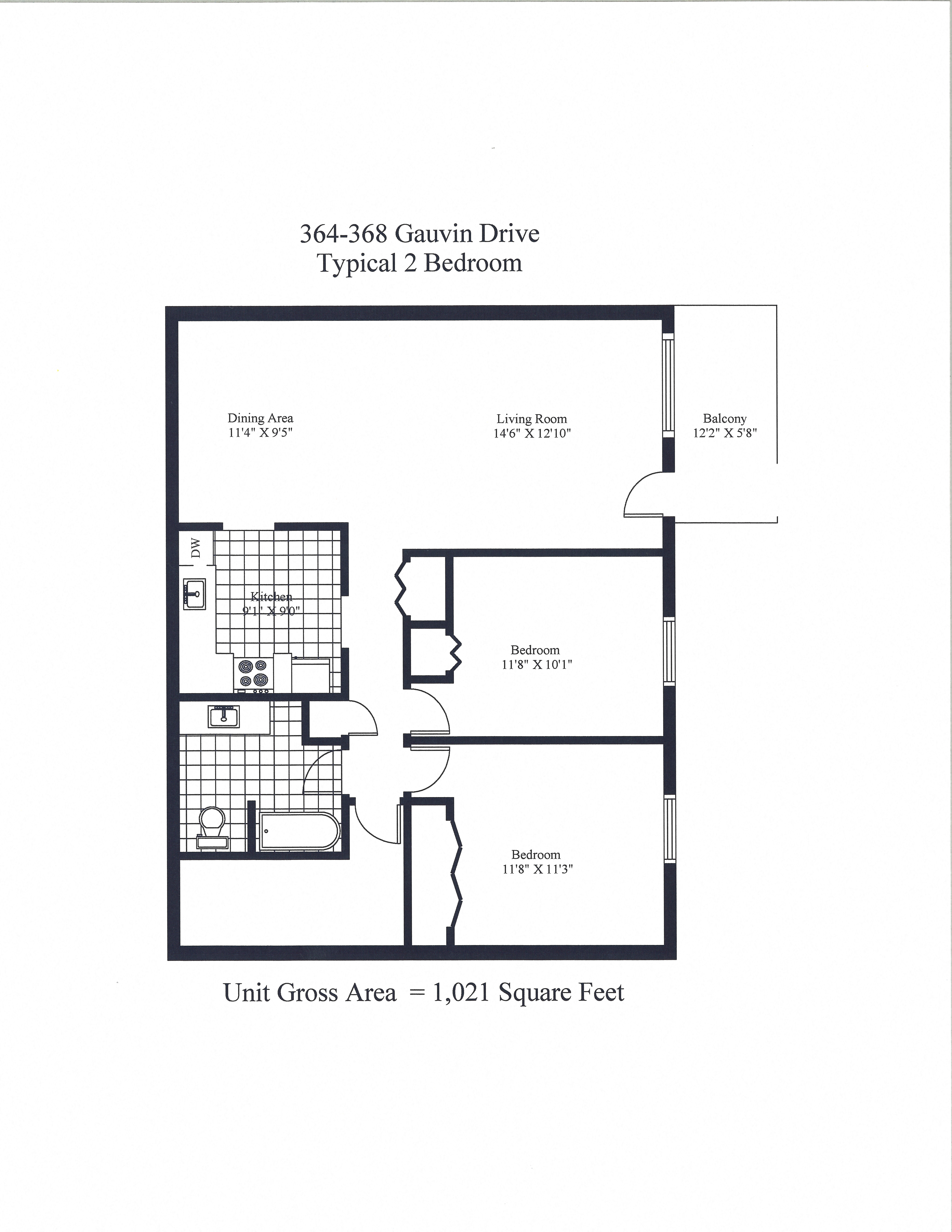 364-368 Gauvin Two Bedroom Image