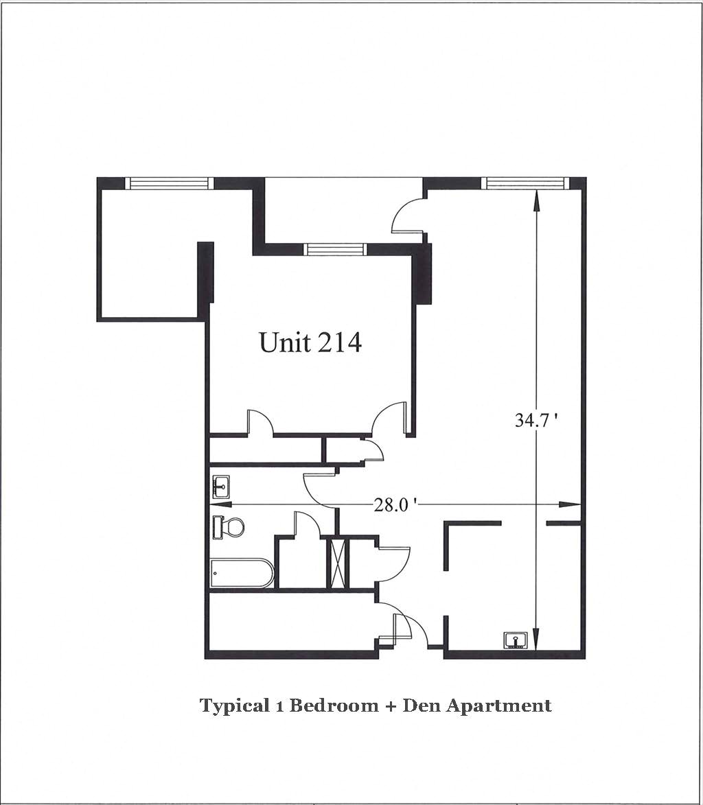 21 Parkland 1 Bedroom + Den