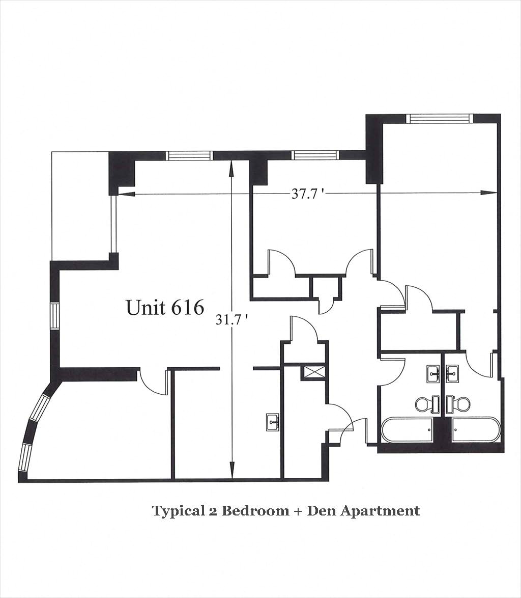 21 Parkland 2 Bedroom + Den
