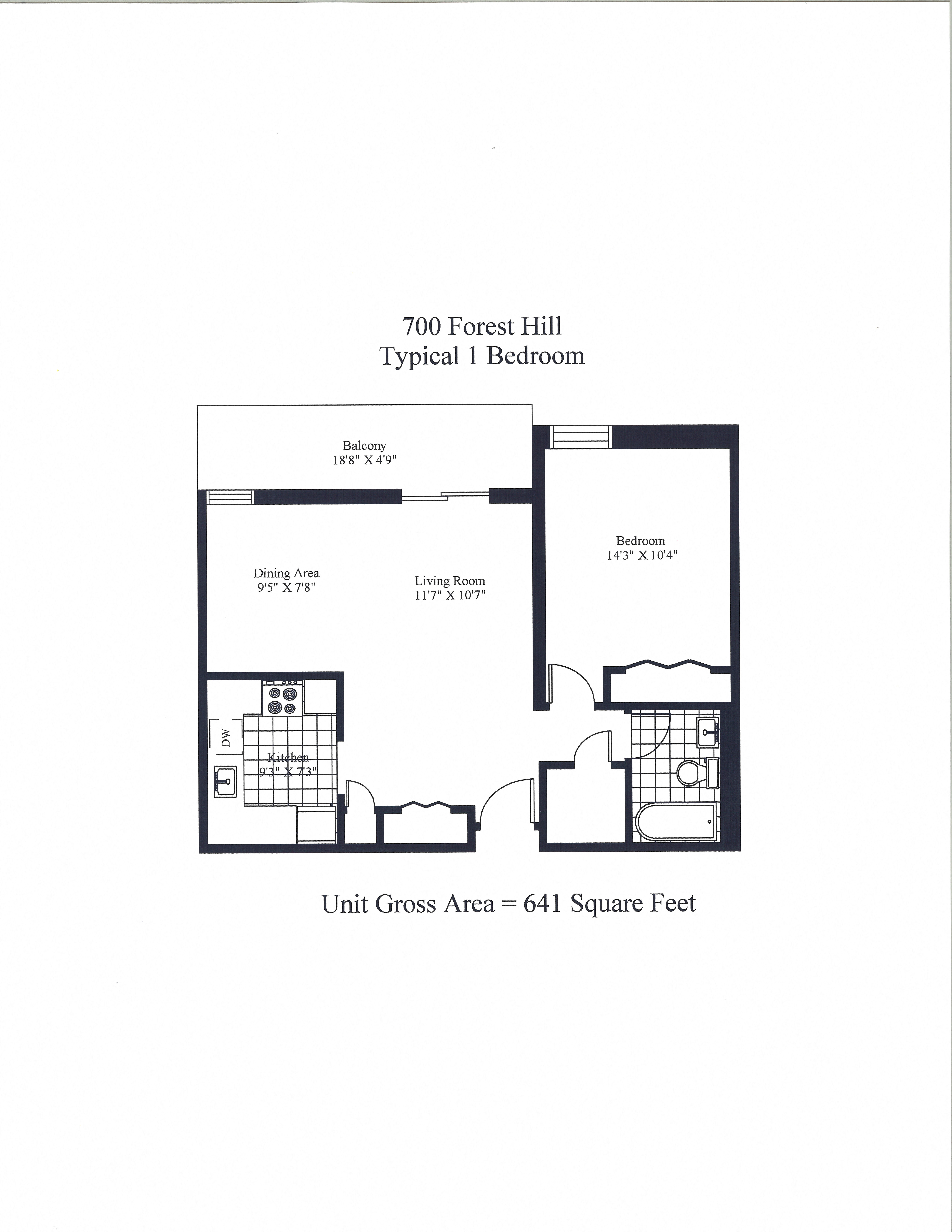 Forest Hill Towers One Bedroom Image