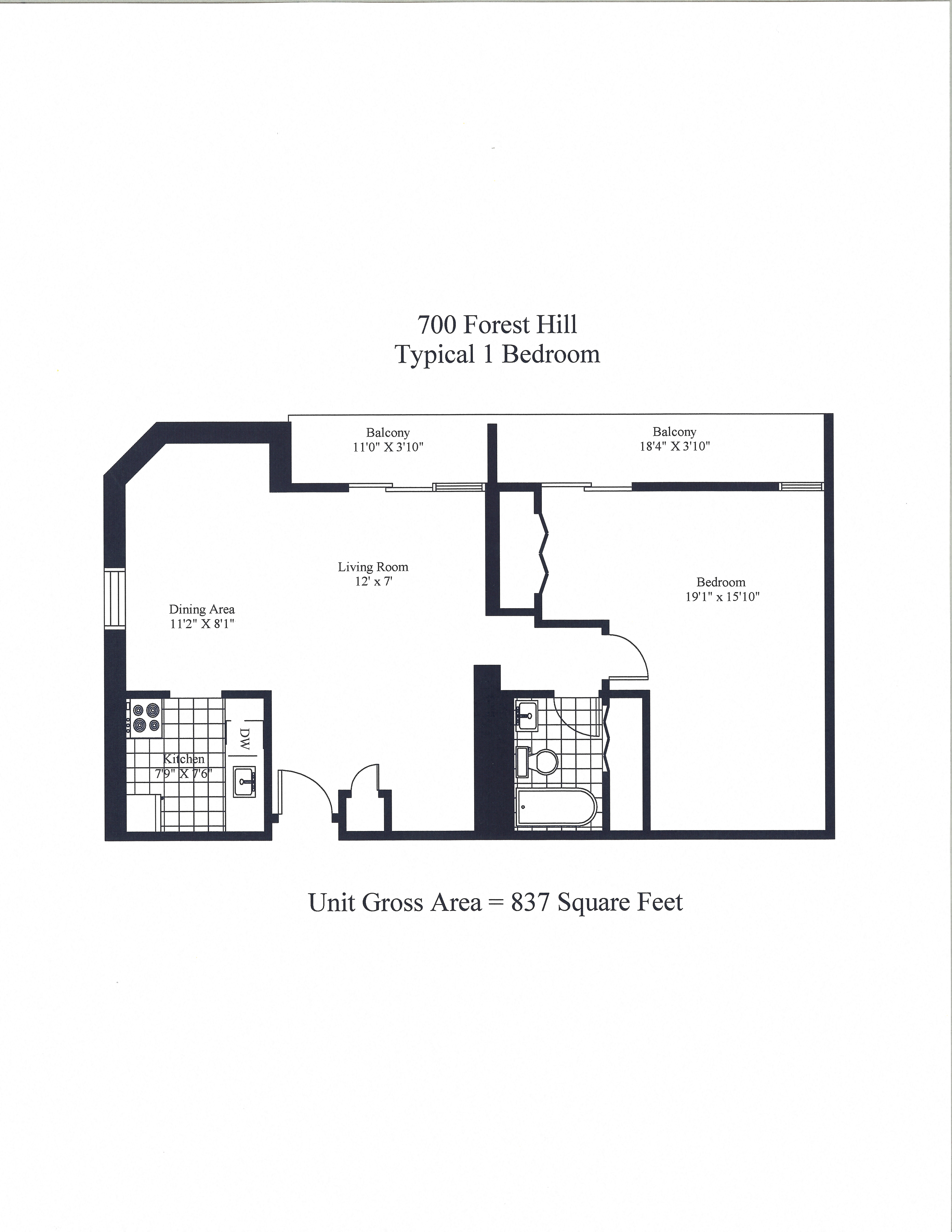 Forest Hill Towers One Bedroom Large Image