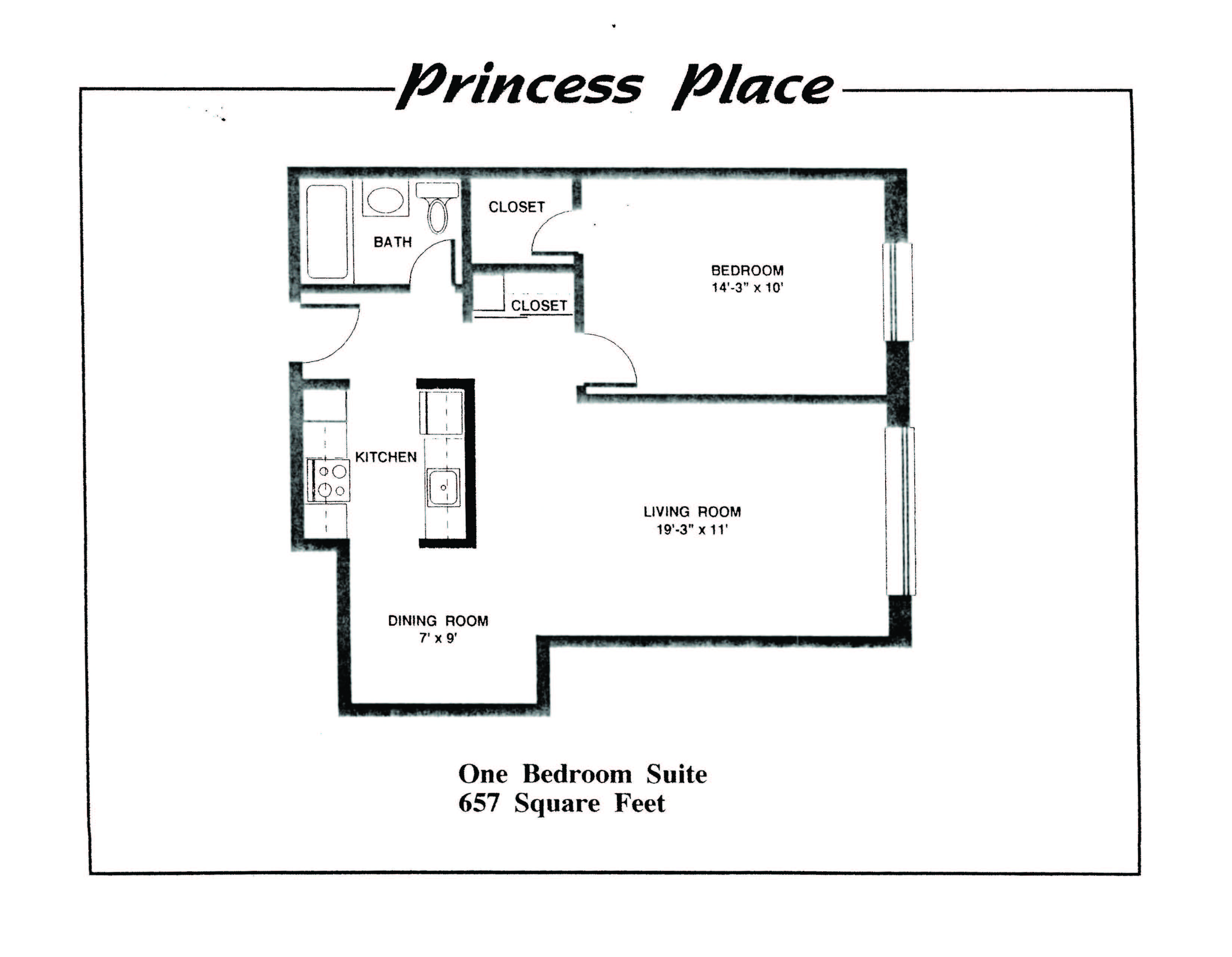 Princess Place One Bedroom Image