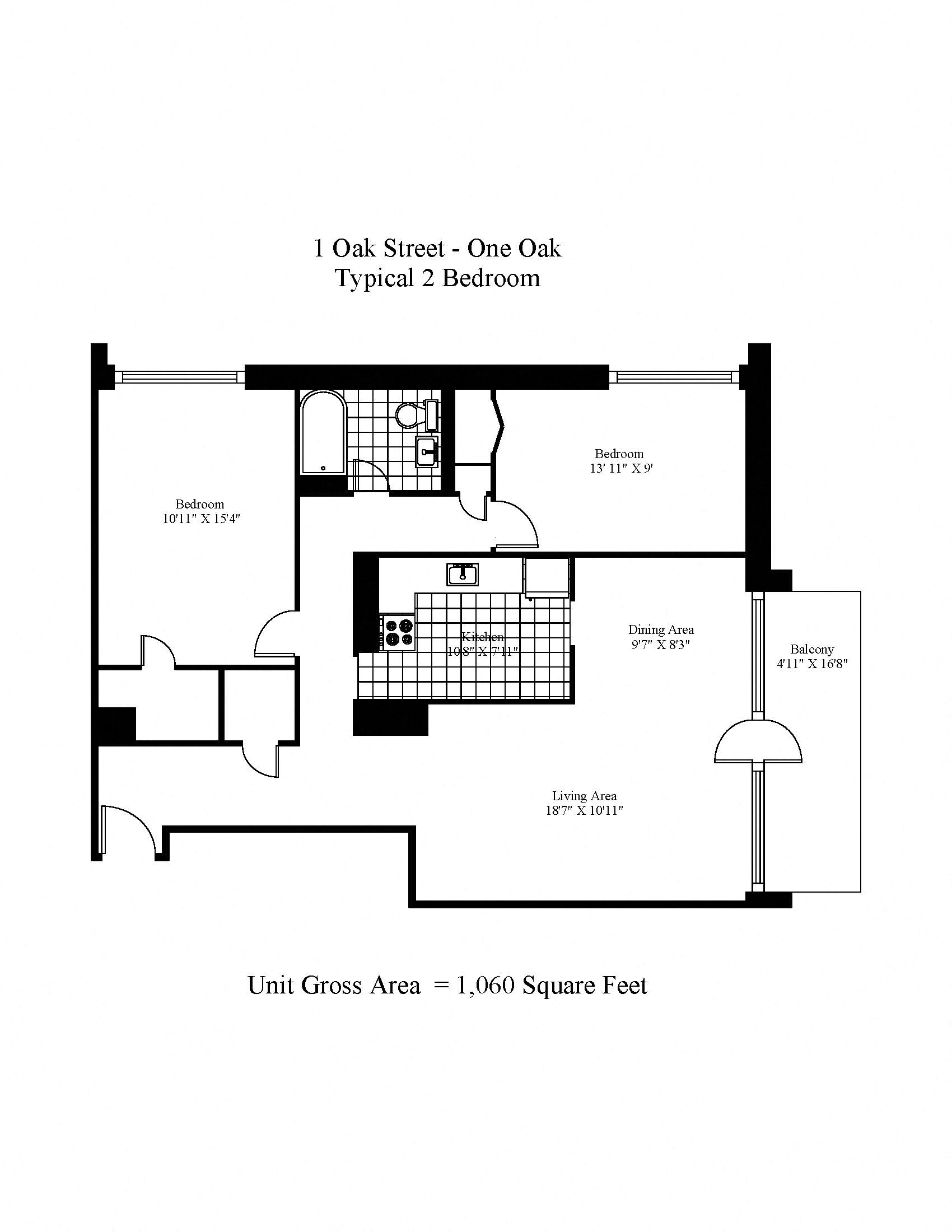 One Oak Two Bedroom