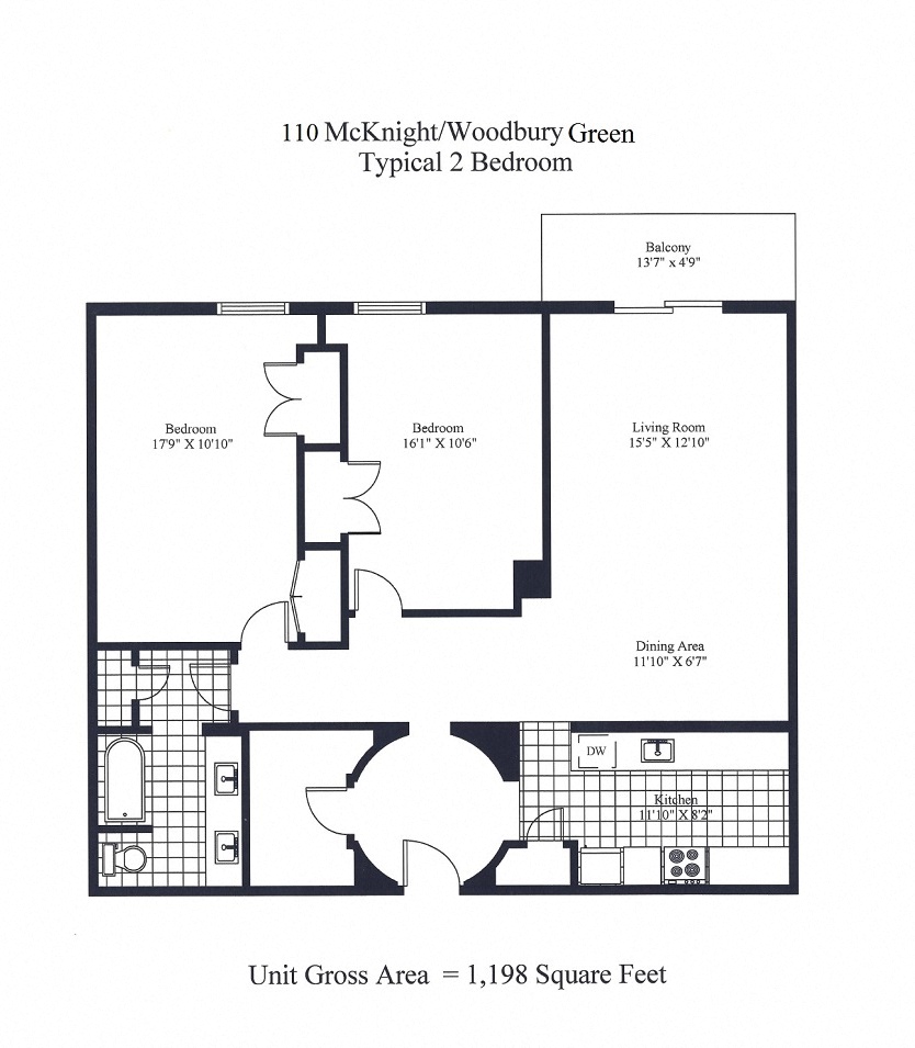 Woodbury Green Two Bedroom + Balcony Image