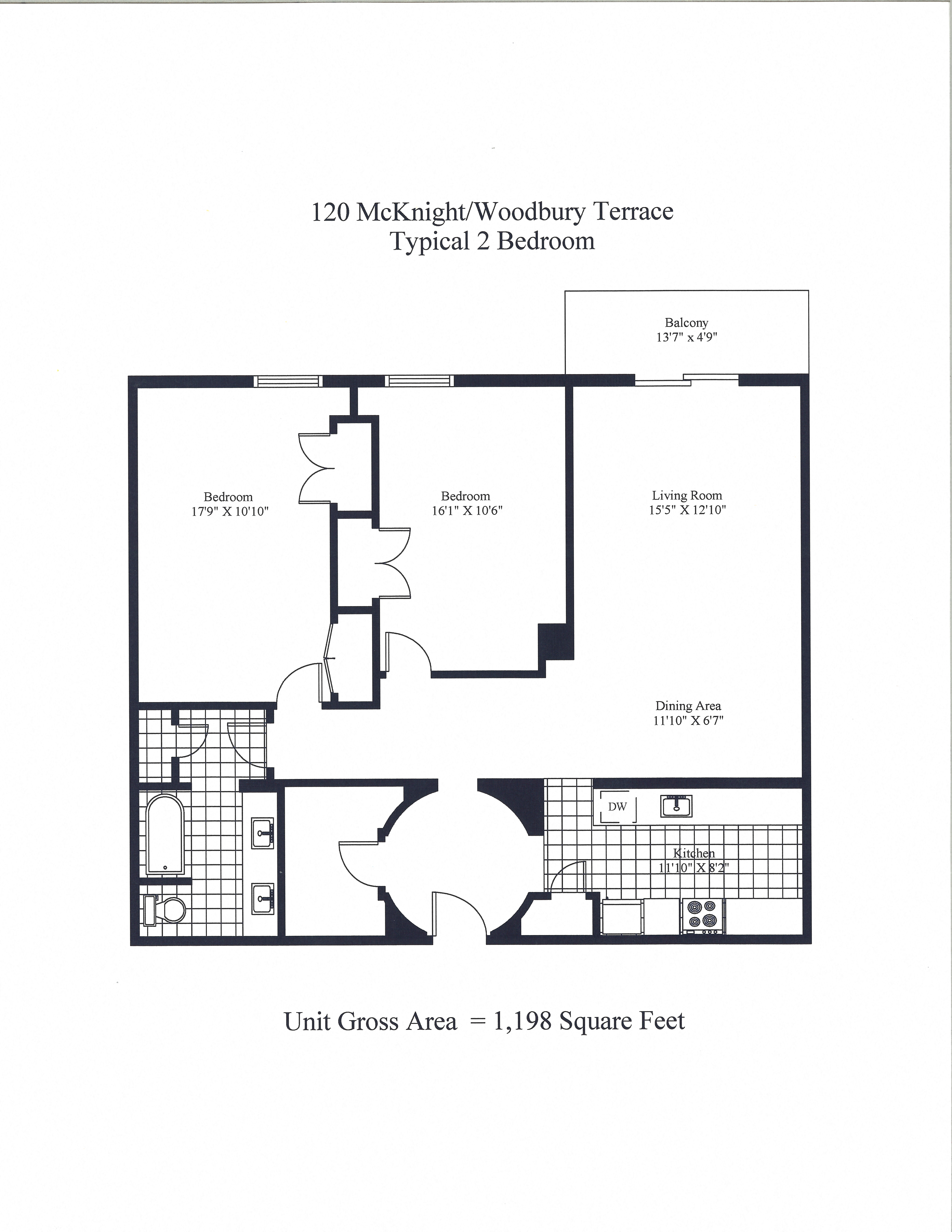 Woodbury Terrace Two Bedroom + Balcony Image