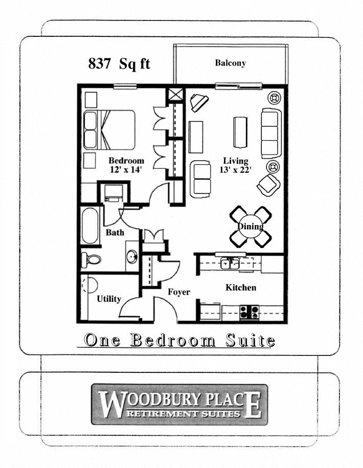 Woodbury Gardens One Bedroom + Balcony Image