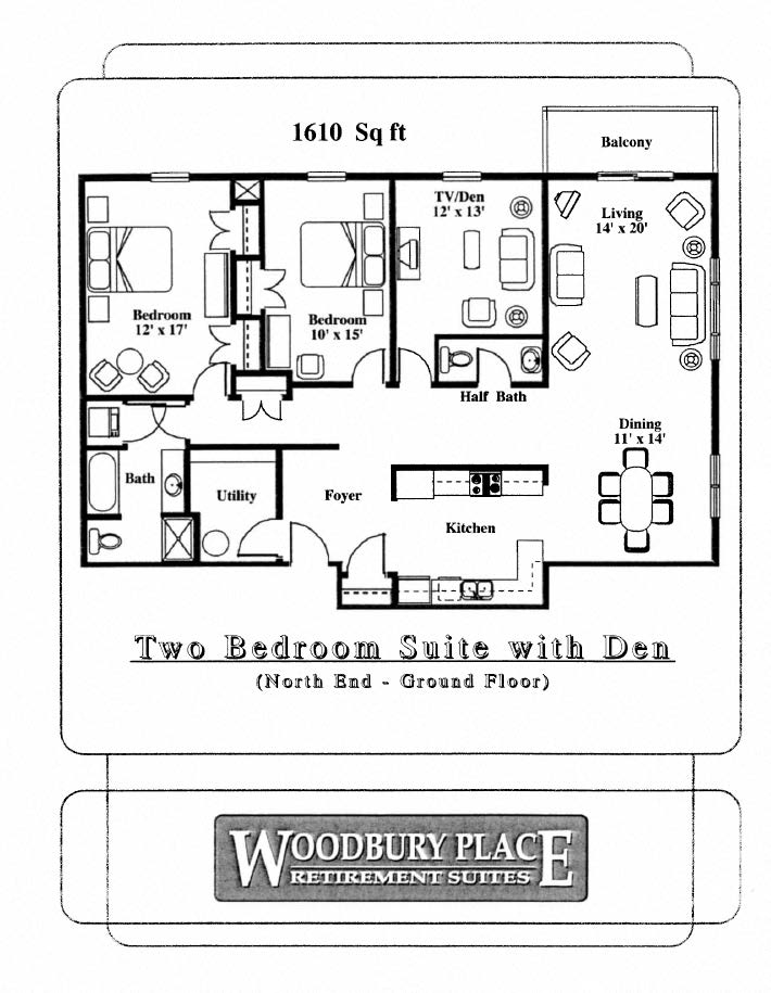 Woodbury Gardens Two Bedroom + Den A Image