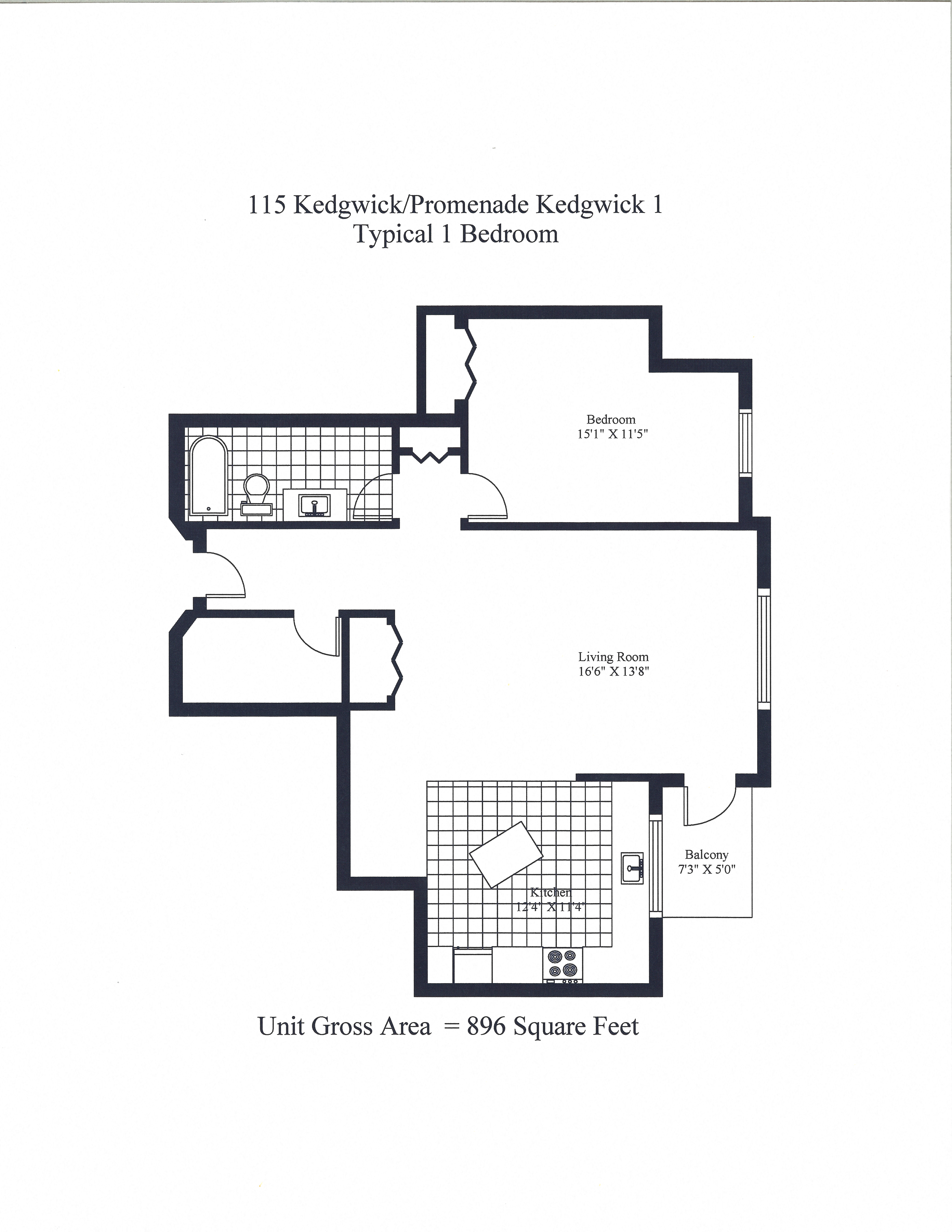 115 Kedgwick One Bedroom Image