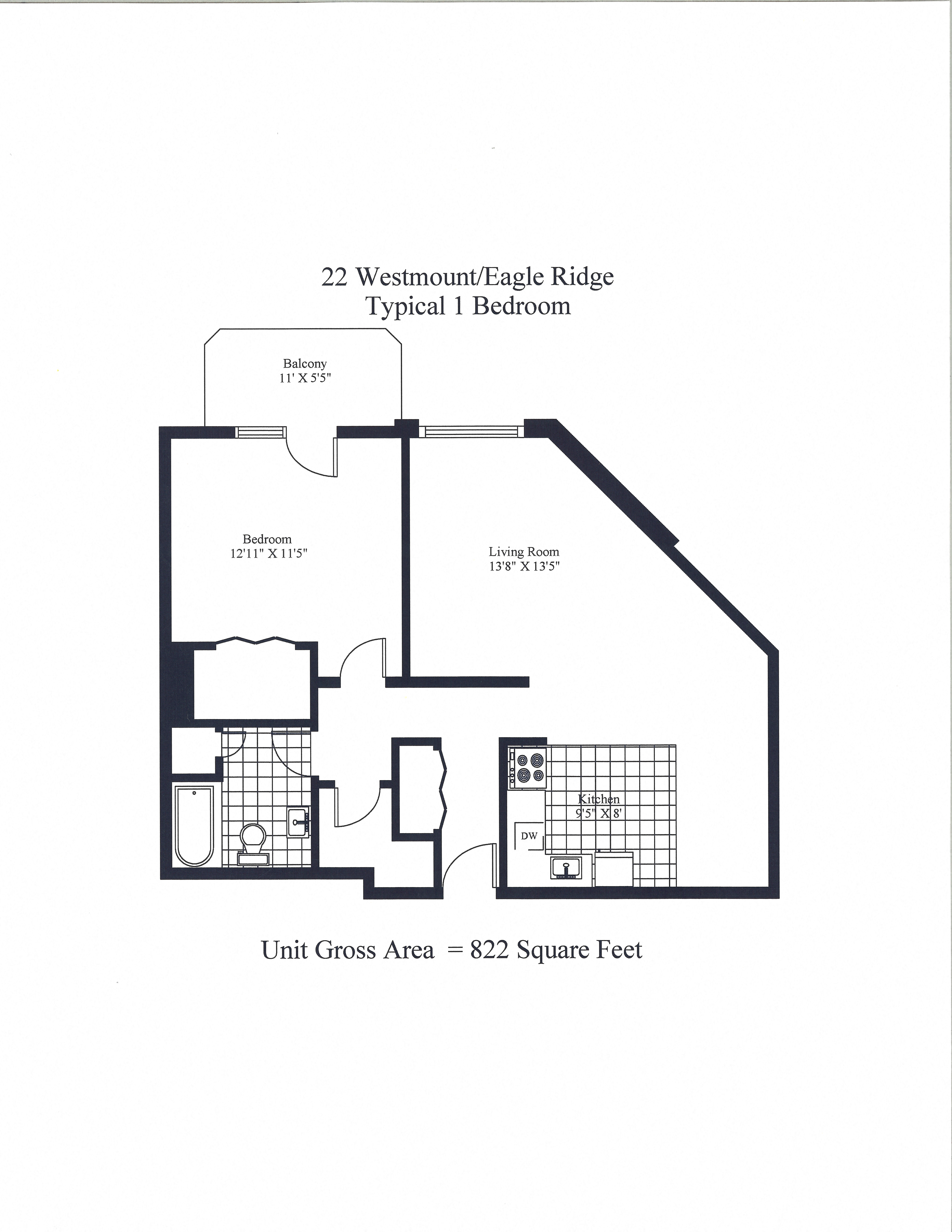 Eagle Ridge Typical One Bedroom