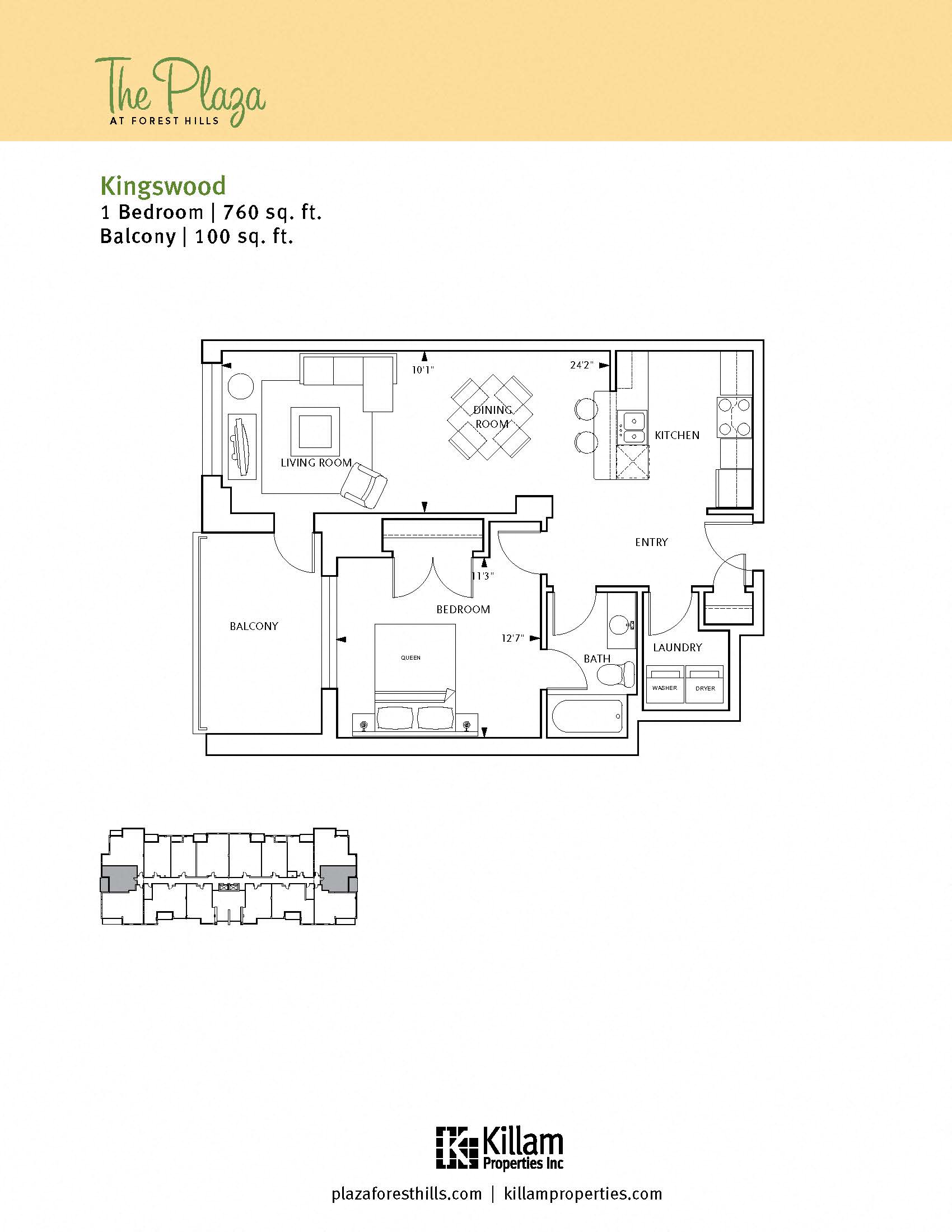 The Plaza - Kingswood One bedroom + Balcony Image