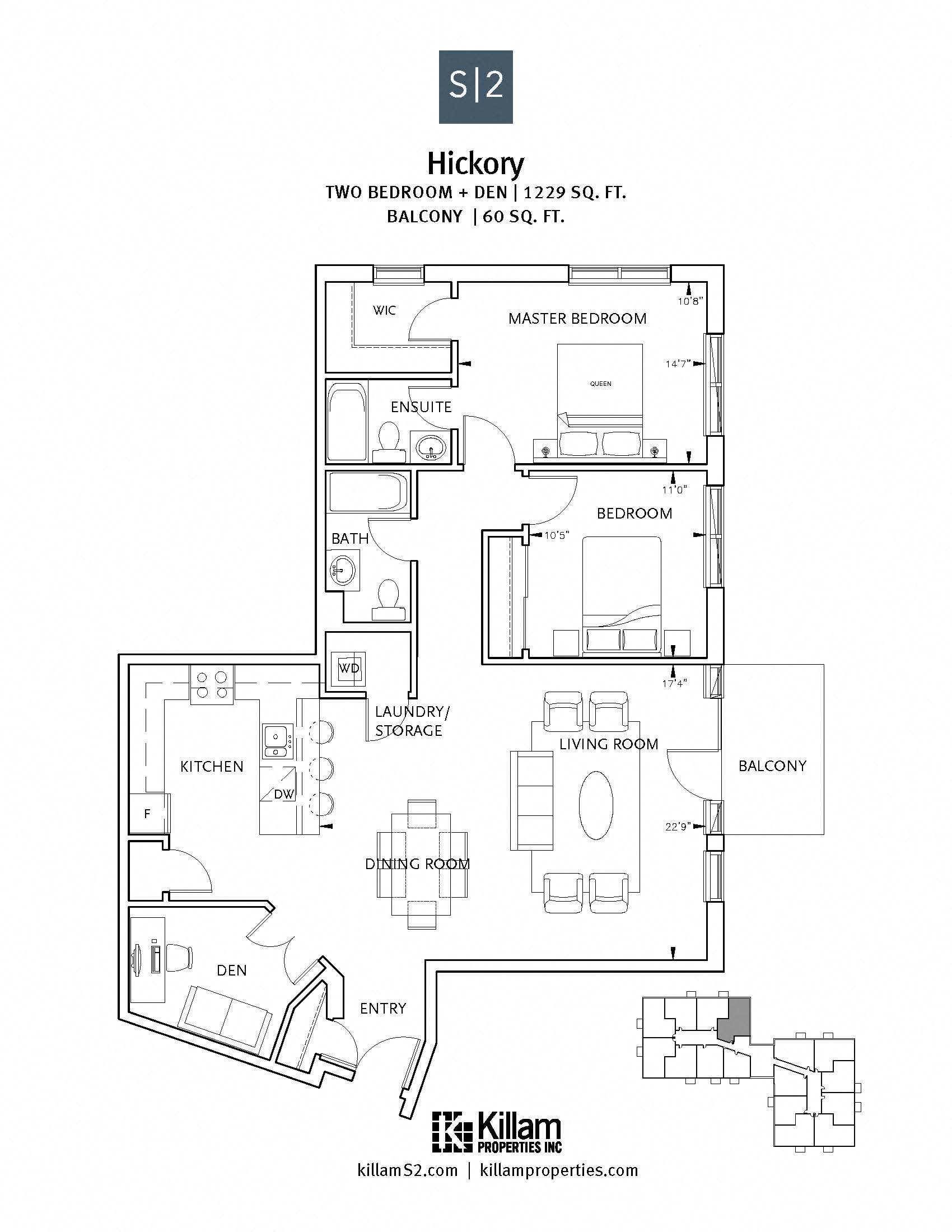 S2 Apartments 2 Bedroom + Den