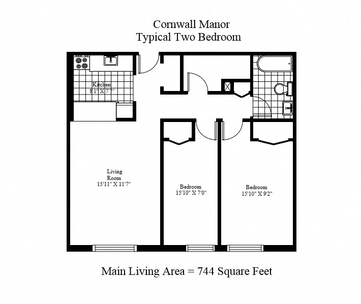 Cornwall Manor - 2 Bedroom